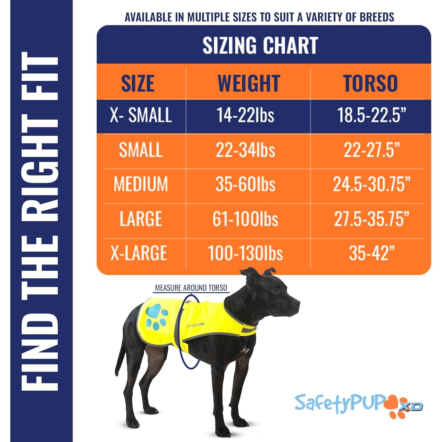 Chaleco Reflectante para Perros SafetyPUP XD Amarillo Pequeño