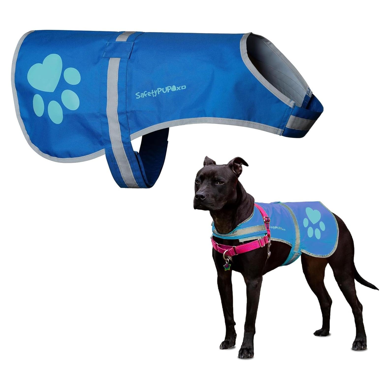 Chaleco Reflectante SafetyPUP XD Azul XL para Perros Grandes