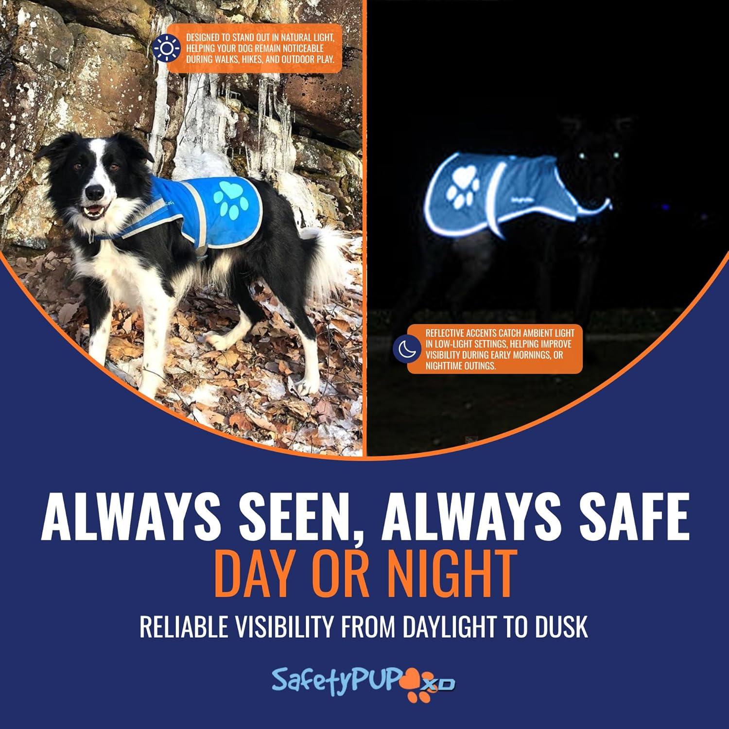 Chaleco Reflectante SafetyPUP XD Azul XL para Perros Grandes