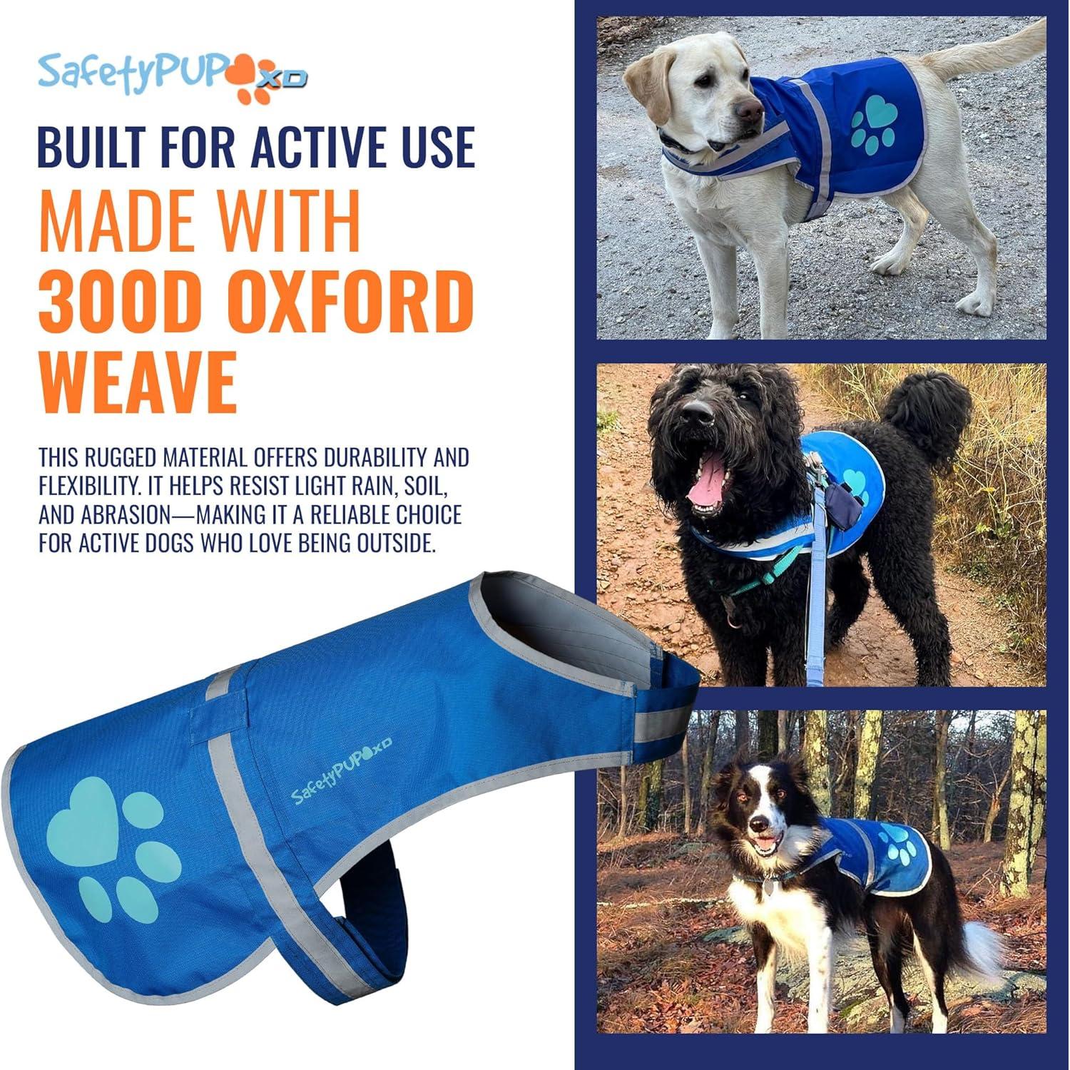Chaleco Reflectante SafetyPUP XD Azul XL para Perros Grandes