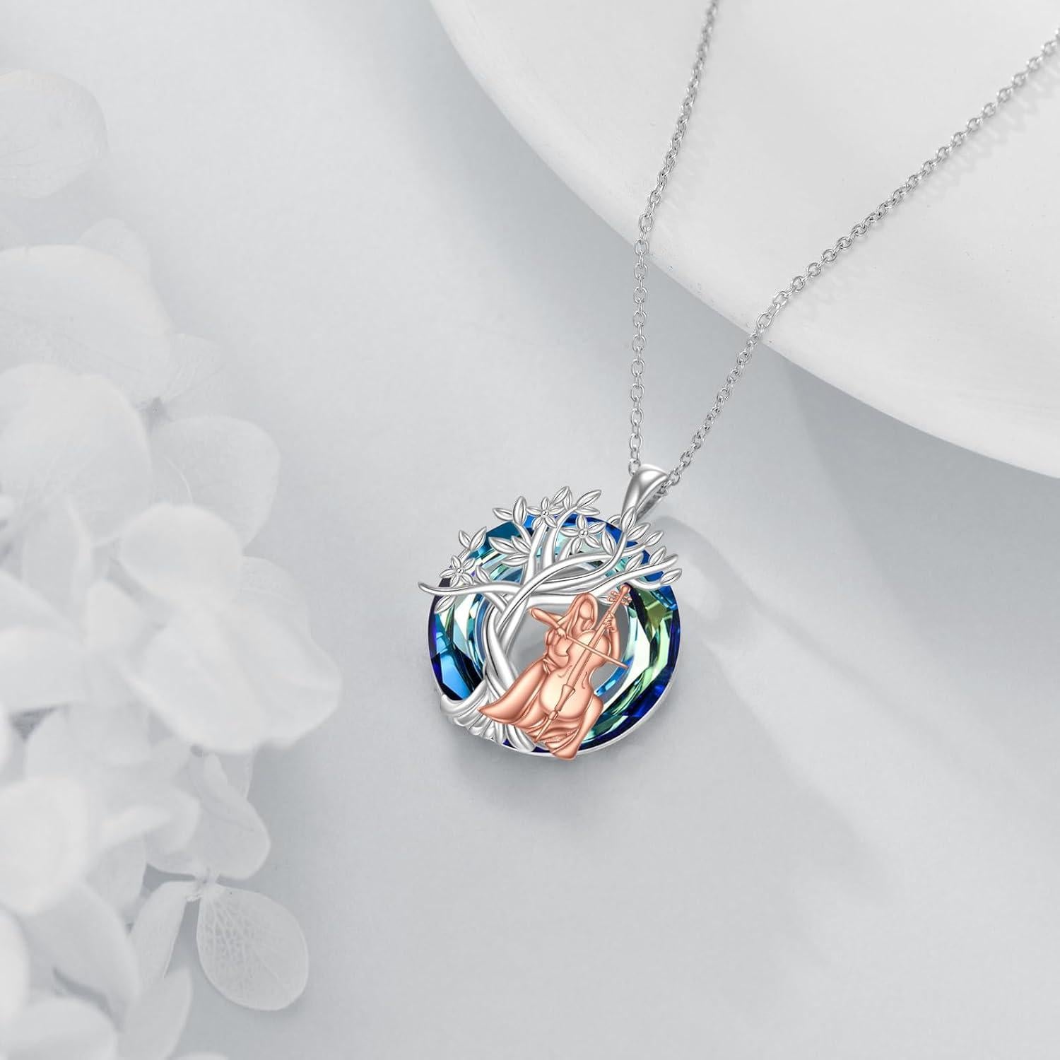 Collar Árbol de la Vida YFN Plata Esterlina 29.8x20.4mm