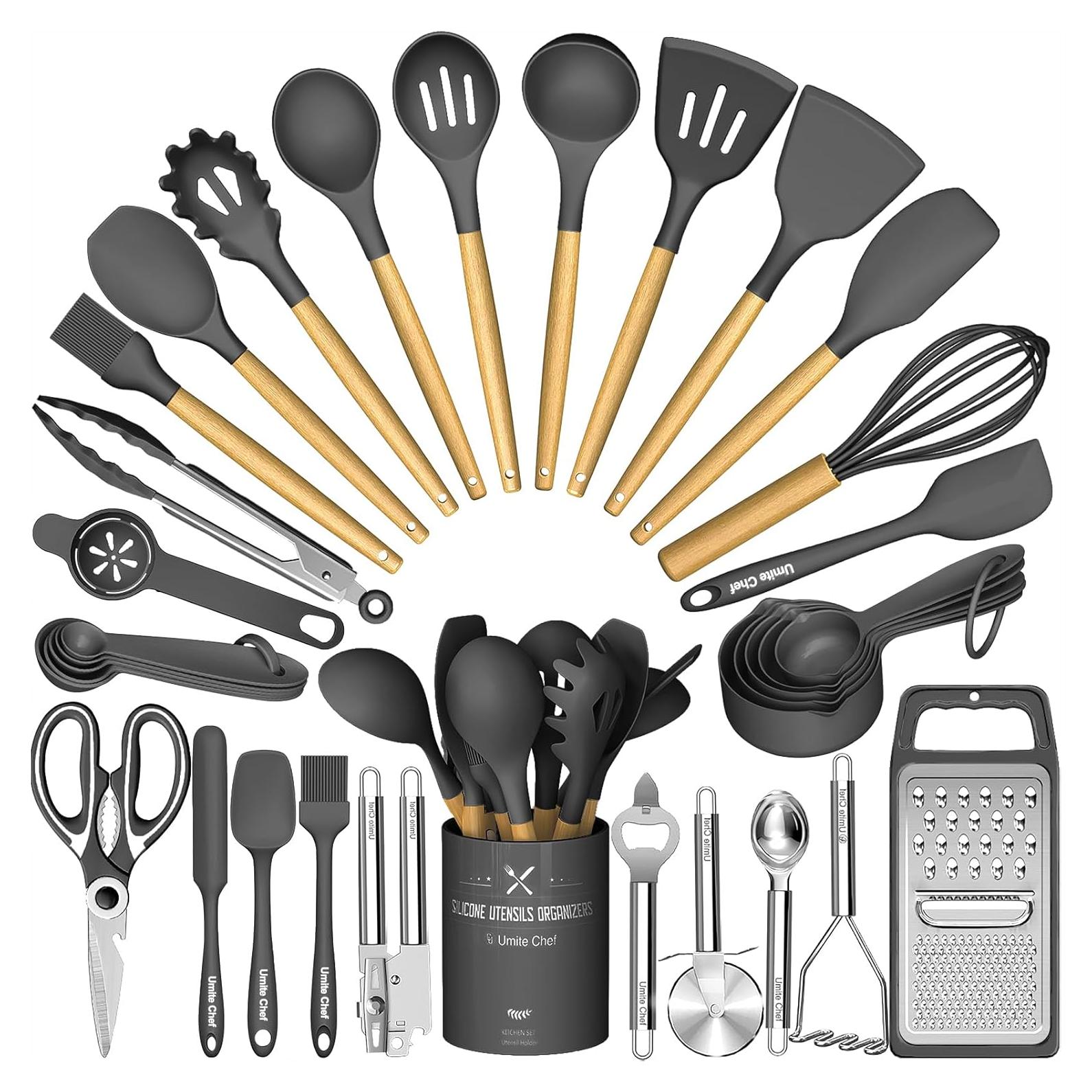 Juego de Utensilios de Cocina Umite Chef 34PCS Silicona