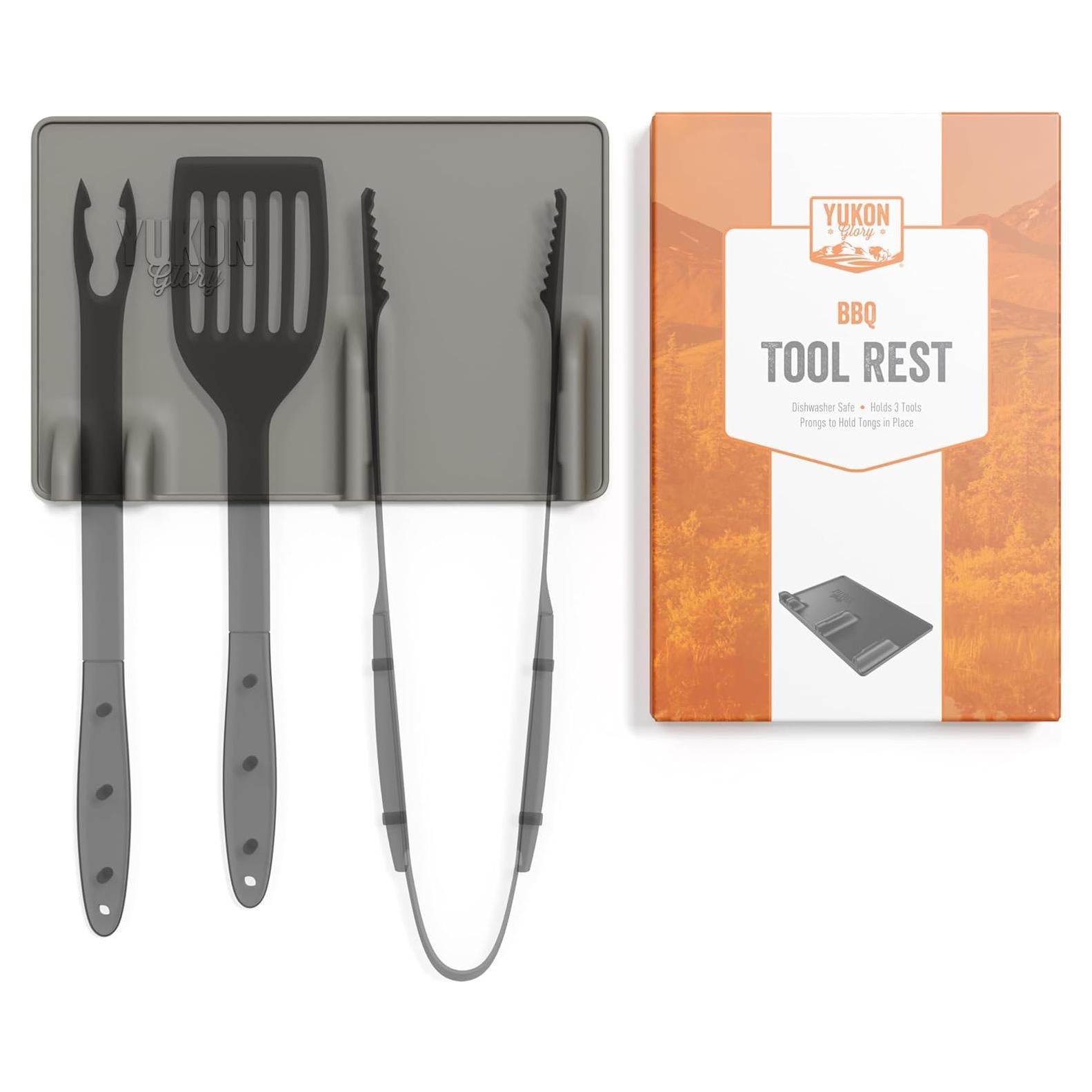 Soporte para Utensilios de BBQ Yukon Glory Gris - Silicona Resistente