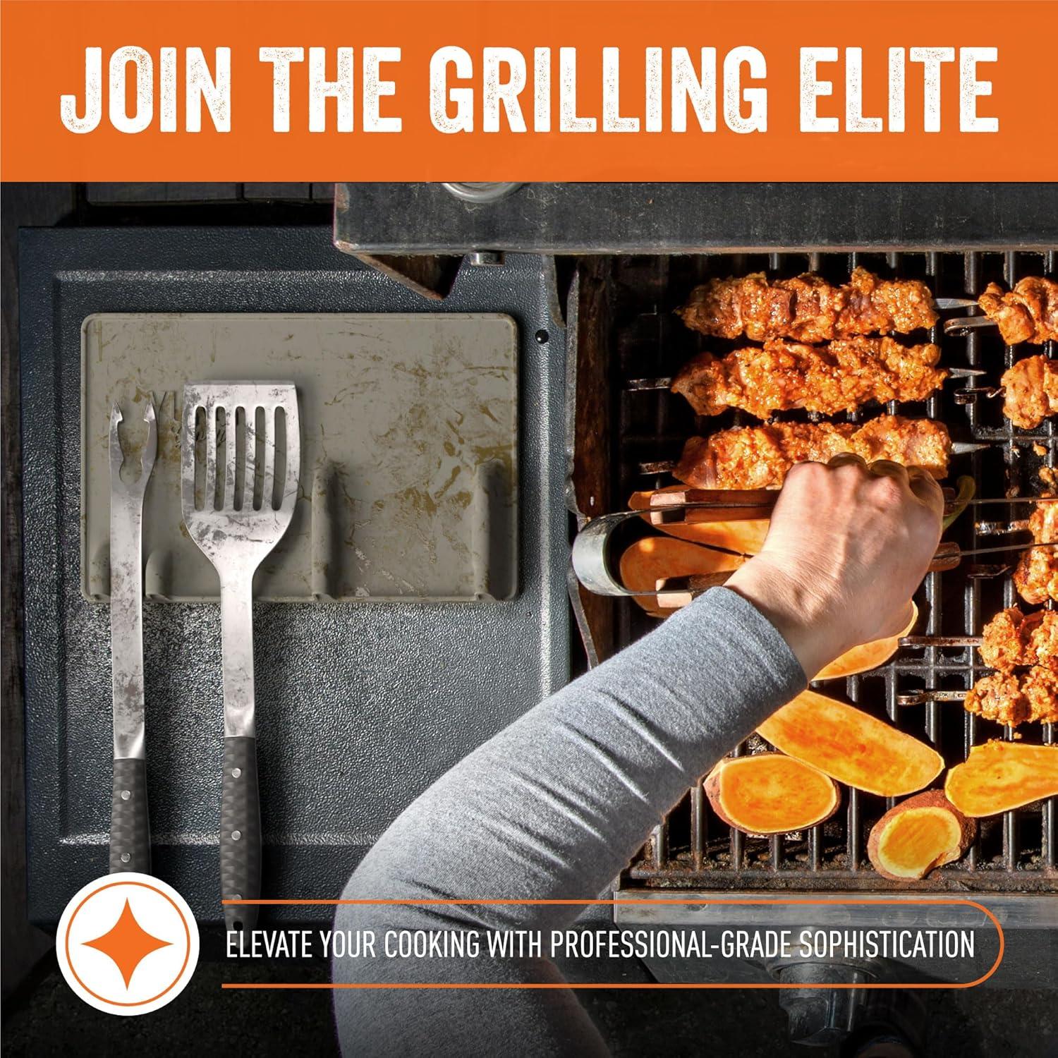 Soporte para Utensilios de BBQ Yukon Glory Gris - Silicona Resistente