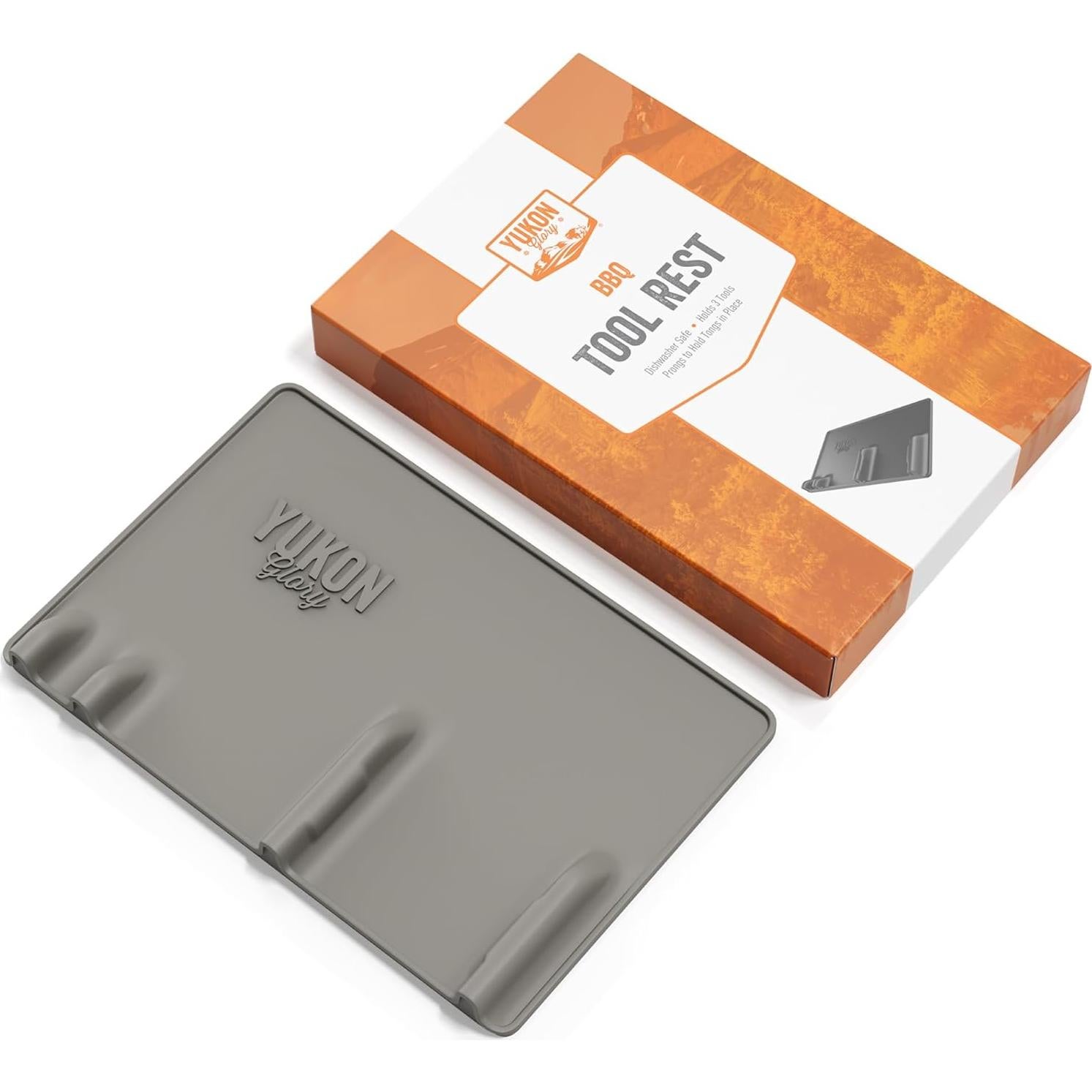 Soporte para Utensilios de BBQ Yukon Glory Gris - Silicona Resistente