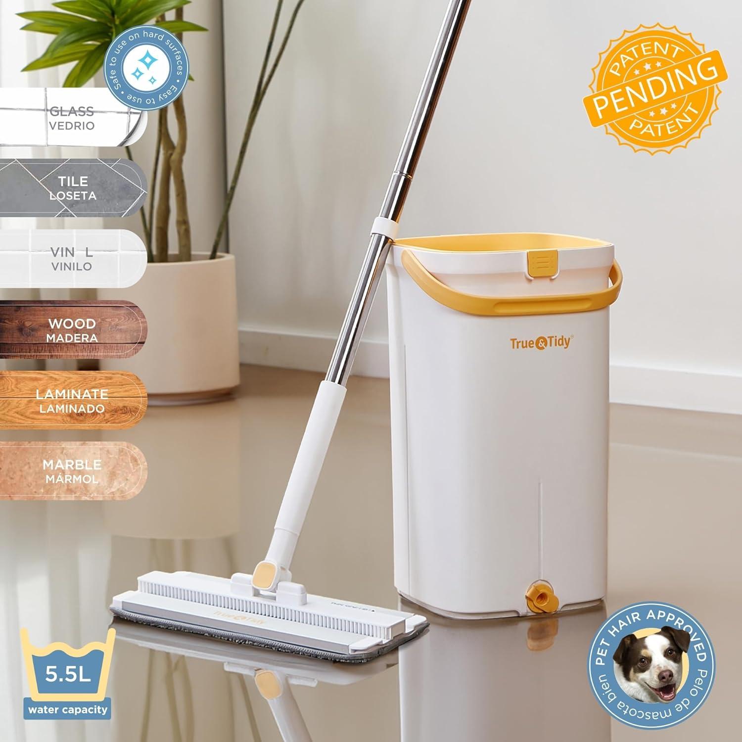 Fregona y Cubo True & Tidy 5.5L con Cabezal de Aluminio