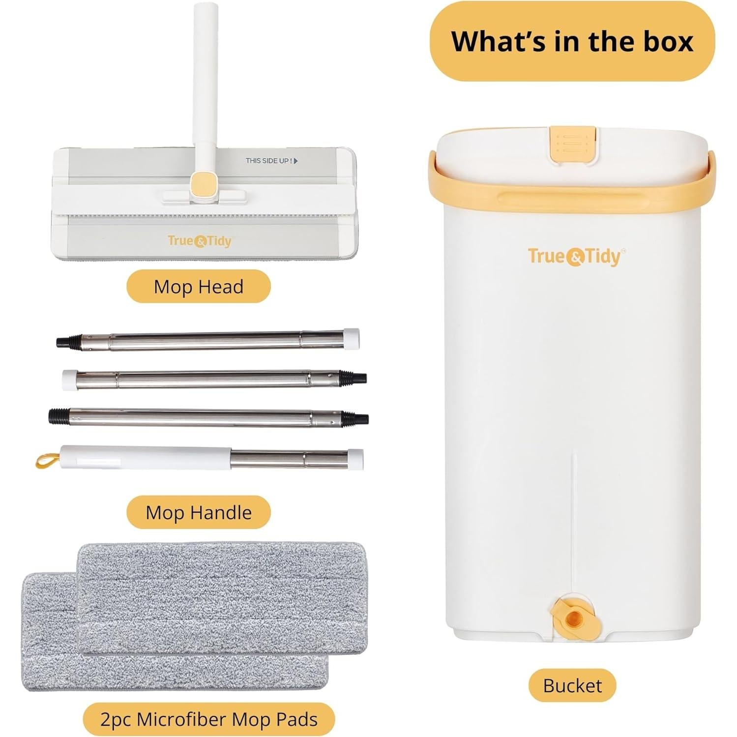 Fregona y Cubo True & Tidy 5.5L con Cabezal de Aluminio
