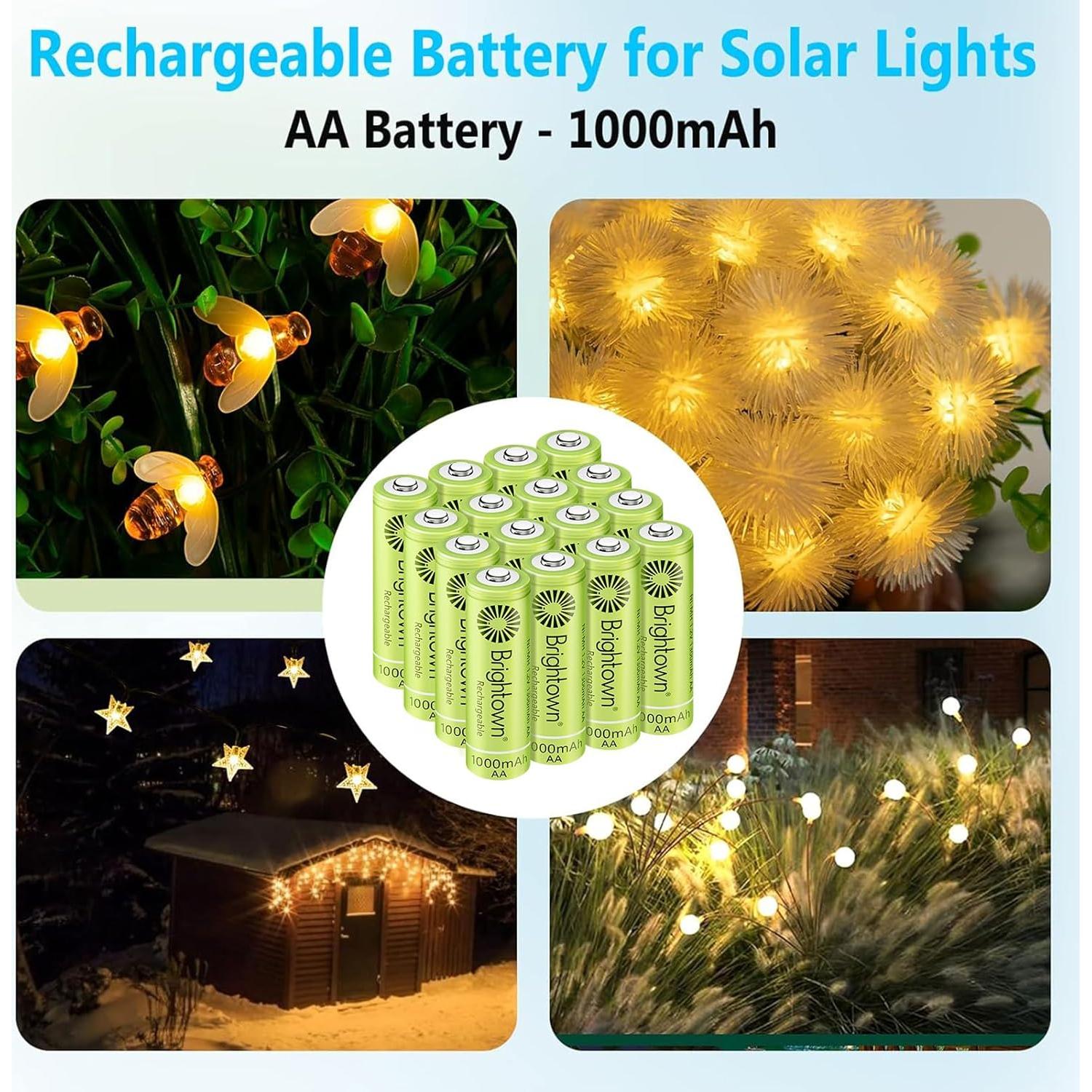 Baterías Recargables AA Brightown 1000mAh - Paquete de 12