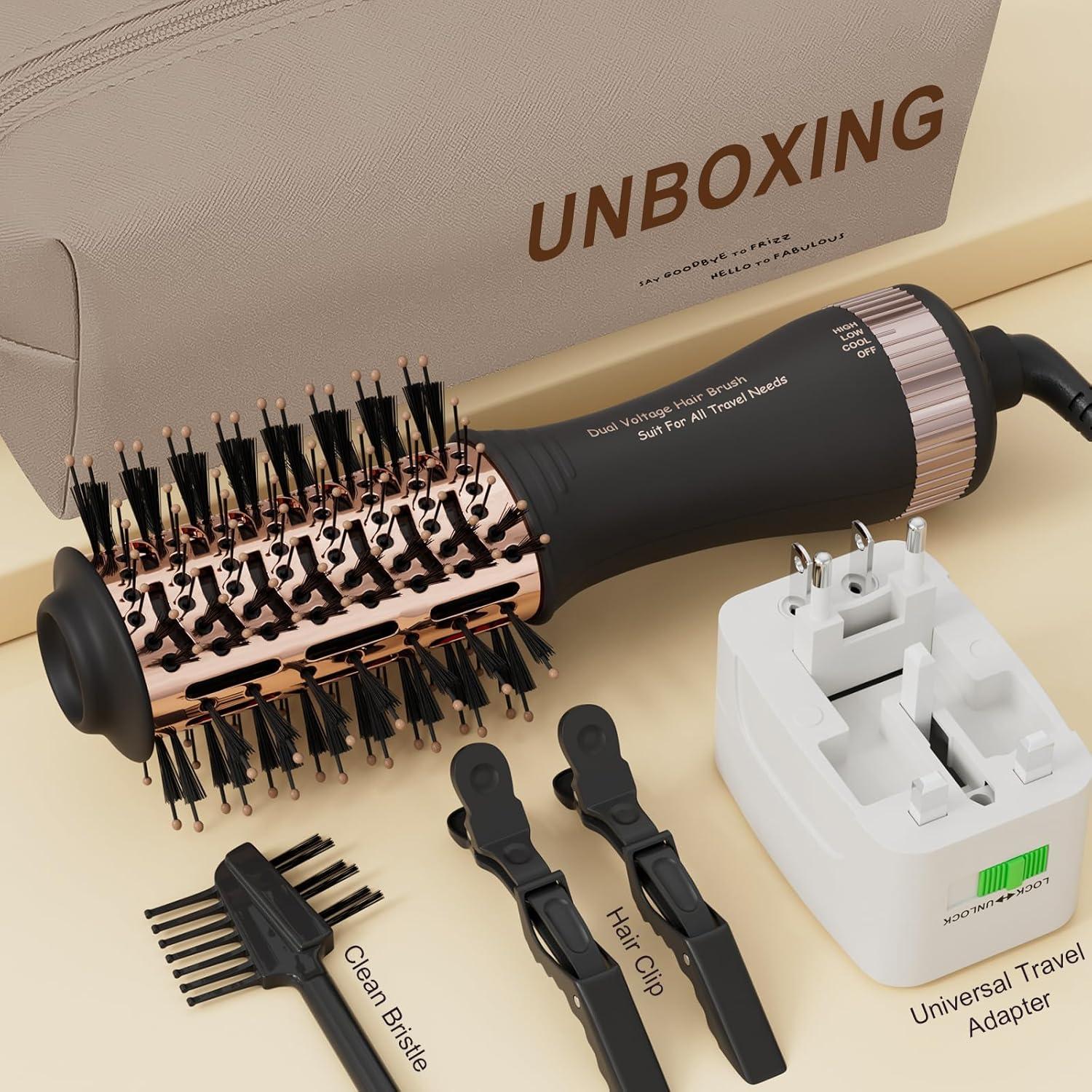 Secador de cabello Olaermoso con cepillo ovalado 2.54 cm