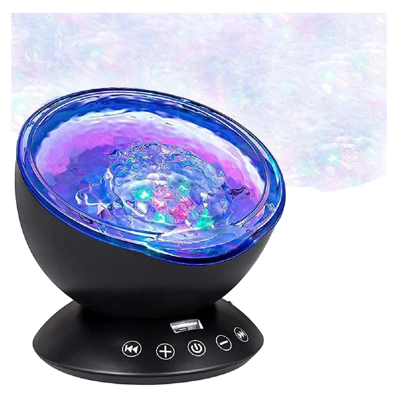 Lámpara Sensorial Calmante Brillante para Autismo - Proyector de Luz Nocturna 12.7cm