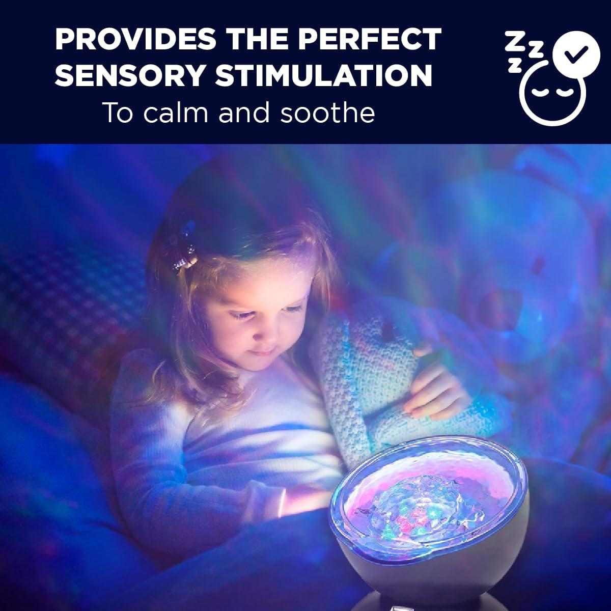 Lámpara Sensorial Calmante Brillante para Autismo - Proyector de Luz Nocturna 12.7cm