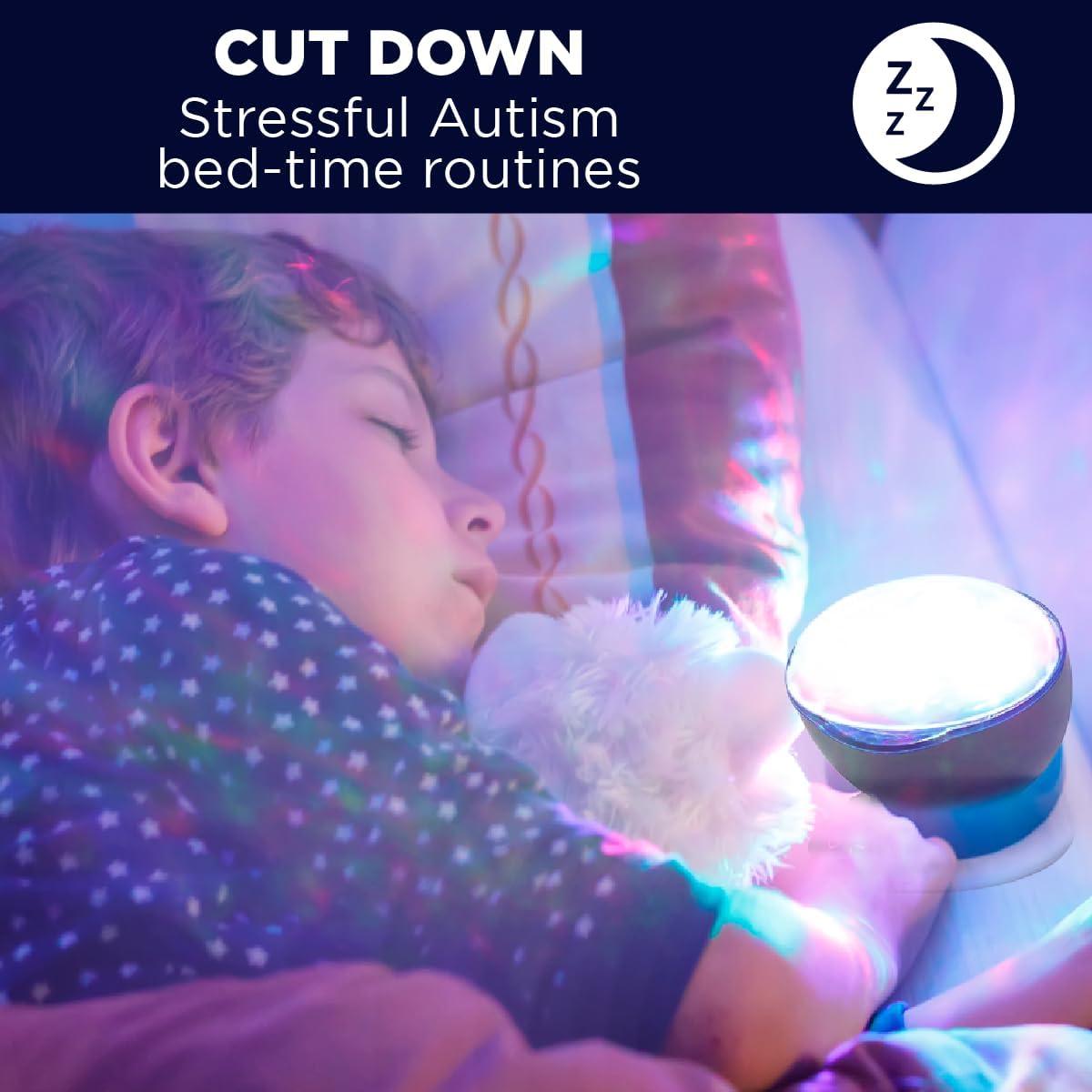 Lámpara Sensorial Calmante Brillante para Autismo - Proyector de Luz Nocturna 12.7cm