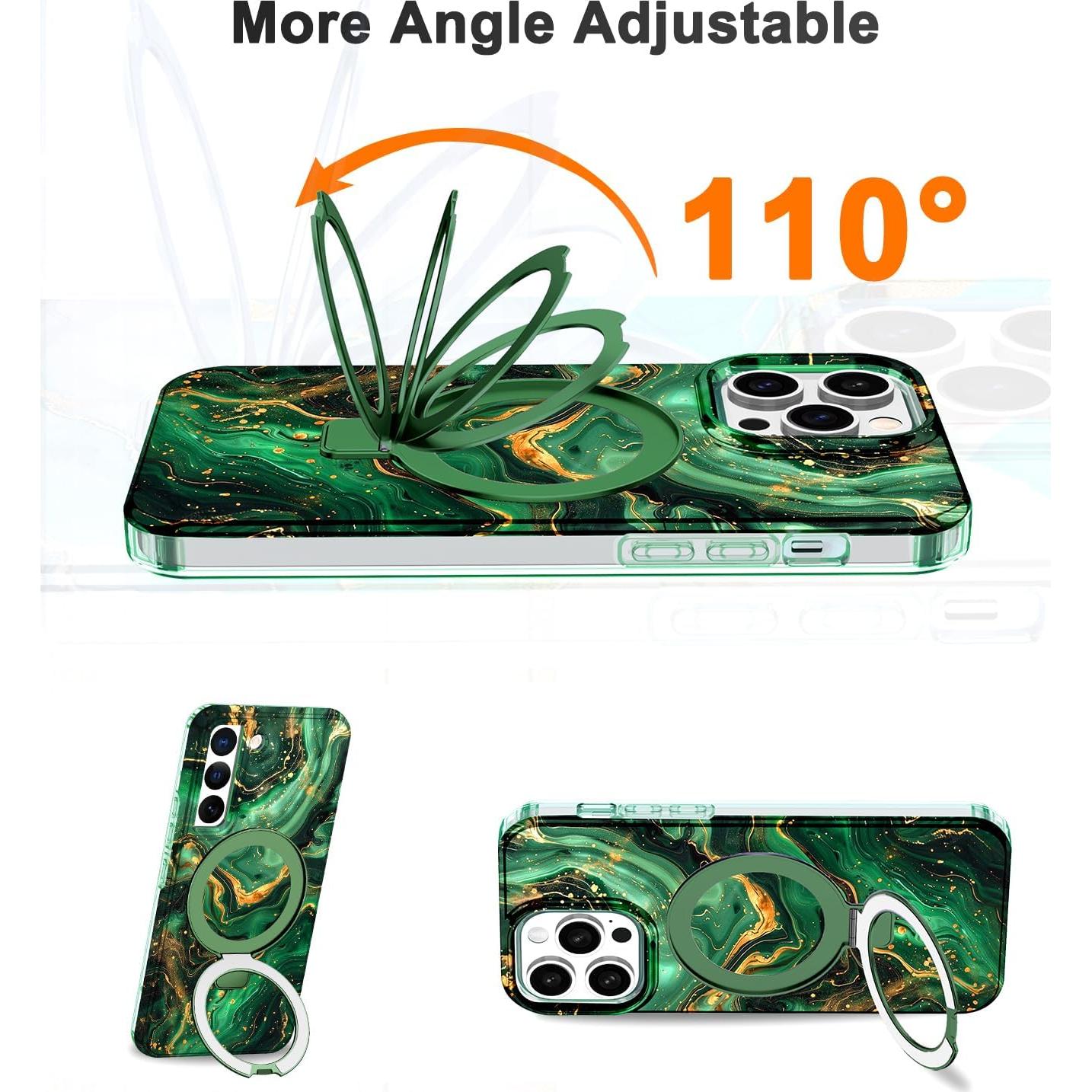 Funda Lamcase para iPhone 14 Pro Verde Oscuro con Soporte MagSafe