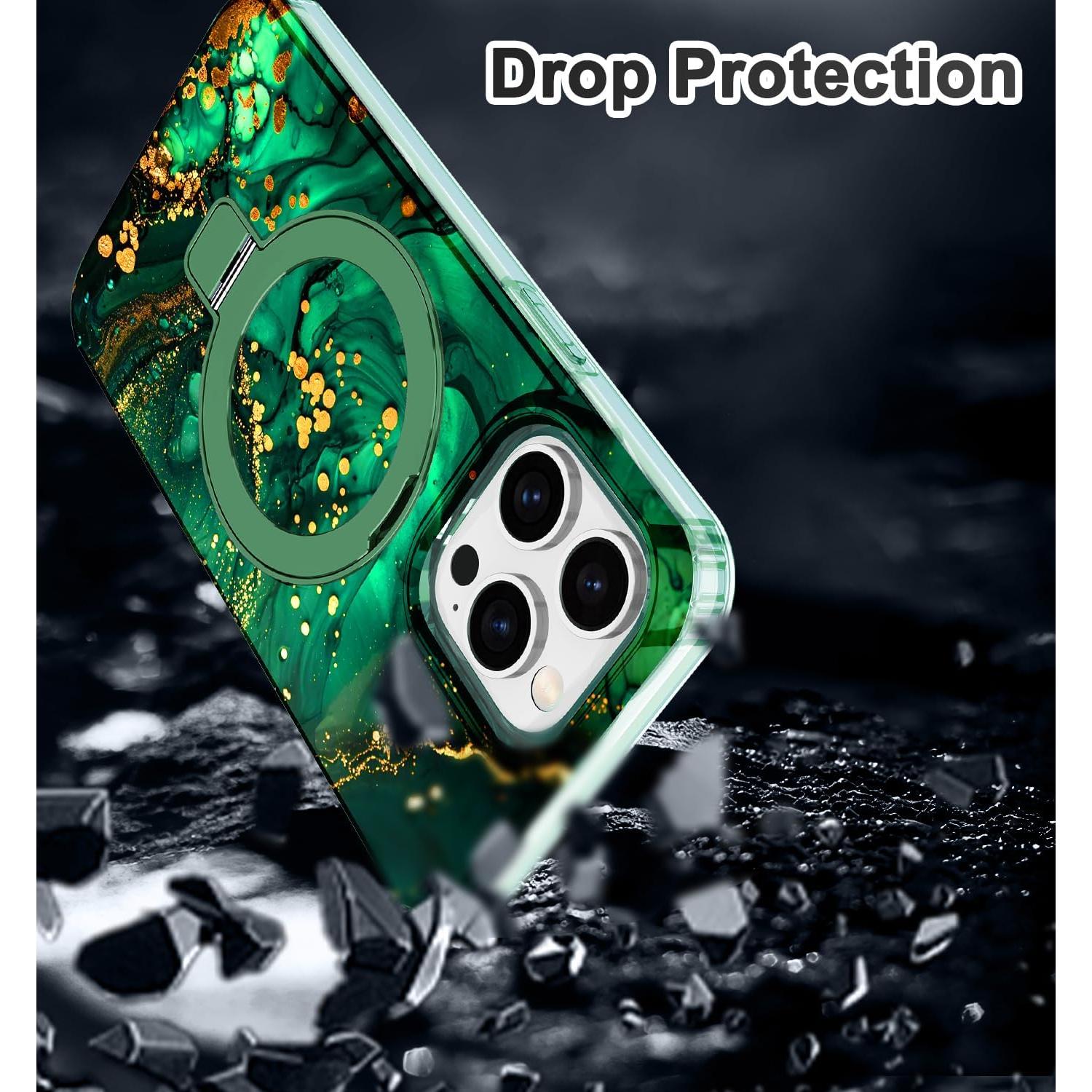 Funda Lamcase para iPhone 14 Pro Verde Oscuro con Soporte MagSafe