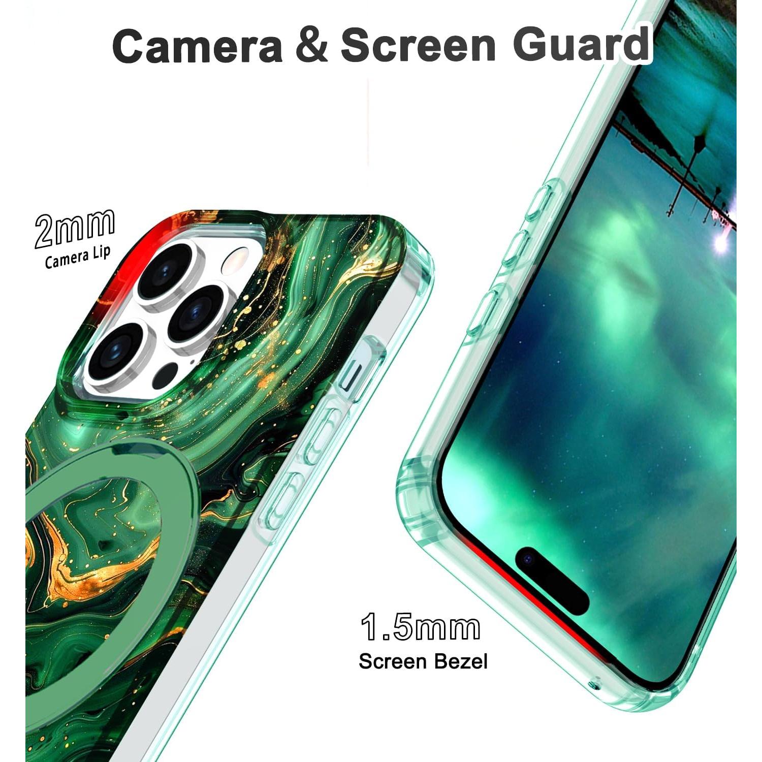 Funda Lamcase para iPhone 14 Pro Verde Oscuro con Soporte MagSafe