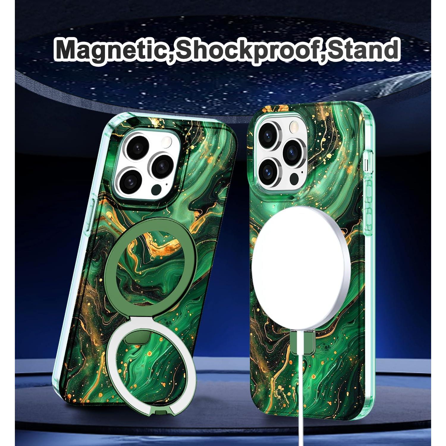 Funda Lamcase para iPhone 14 Pro Verde Oscuro con Soporte MagSafe