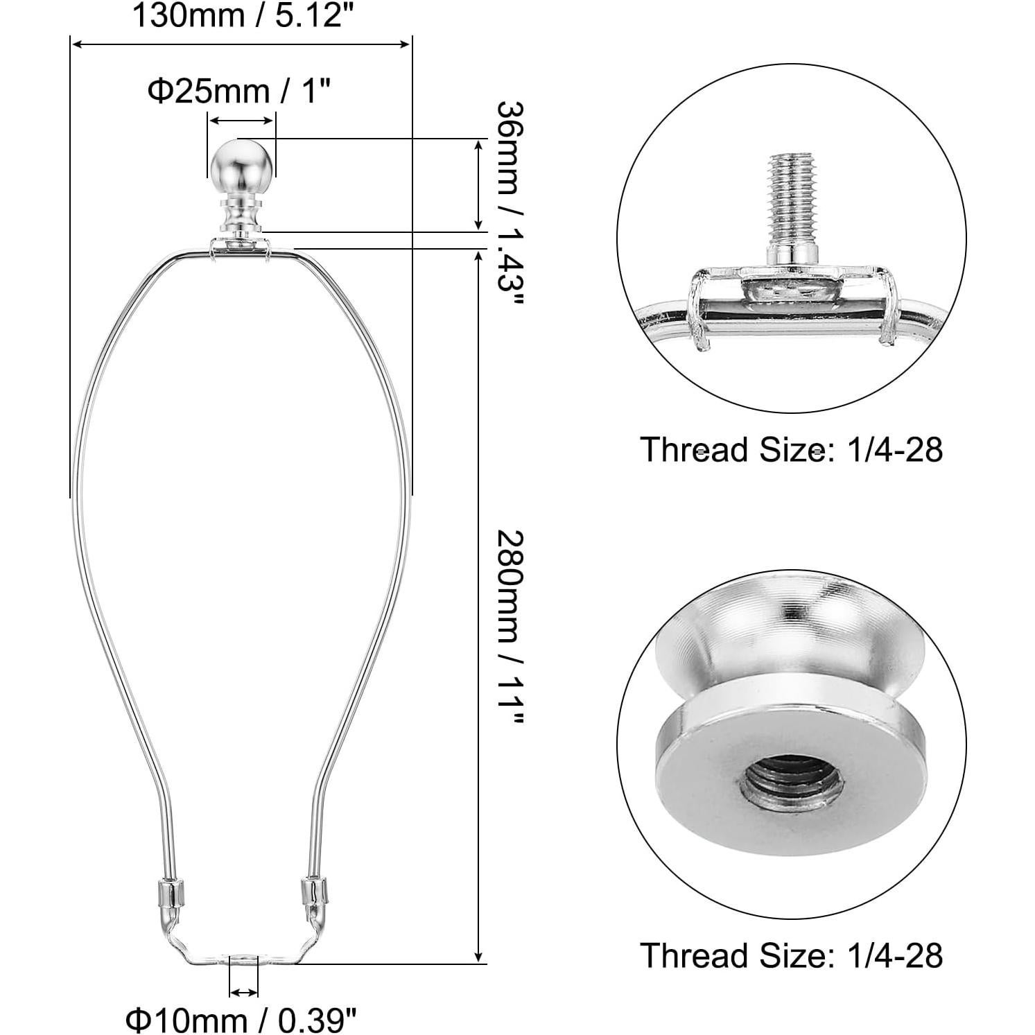 Soporte para Lámpara PATIKIL 28cm Cromo 2 Juegos DIY