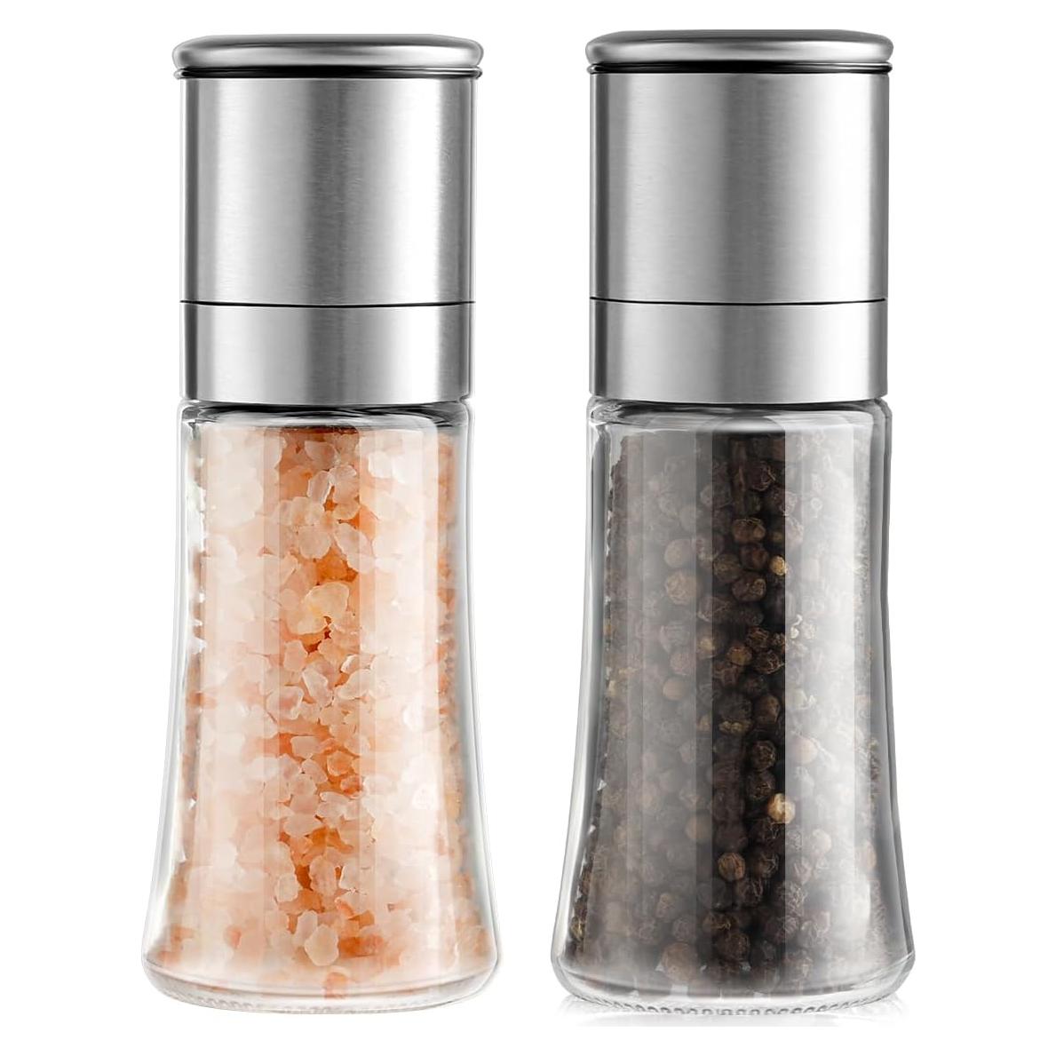 Juego de Molinillos de Sal y Pimienta GULEX - Cerámica Ajustable
