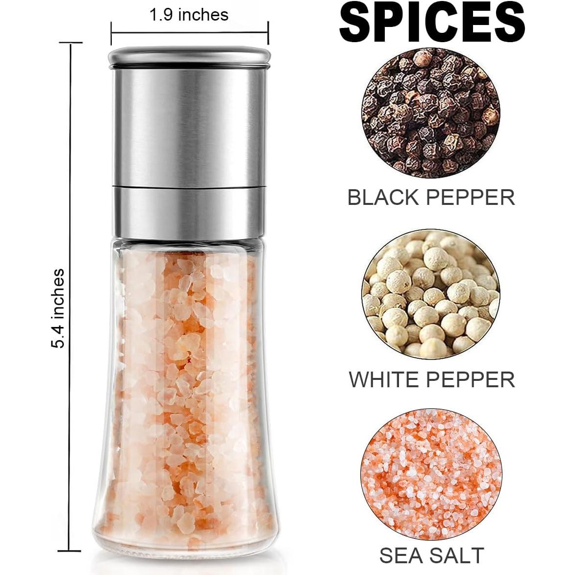 Juego de Molinillos de Sal y Pimienta GULEX - Cerámica Ajustable