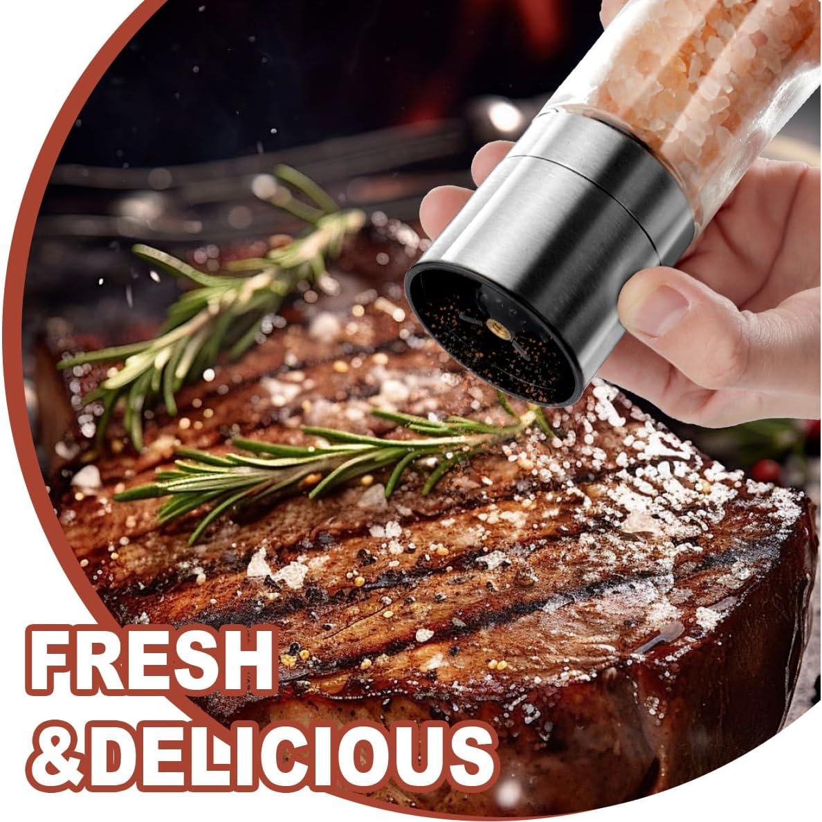 Juego de Molinillos de Sal y Pimienta GULEX - Cerámica Ajustable