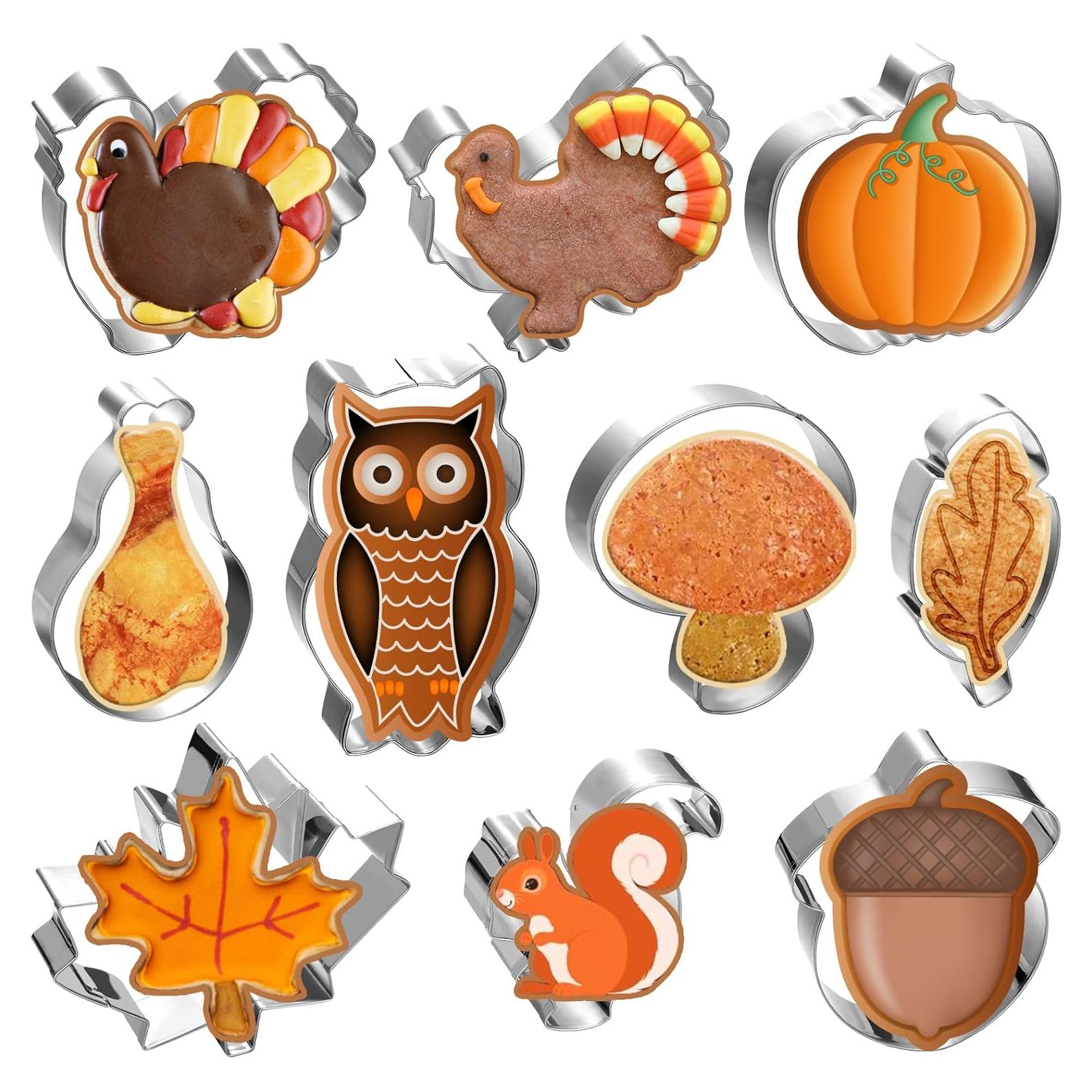 Cortadores de Galletas de Otoño Lezmarket - 10 Piezas Acero Inoxidable