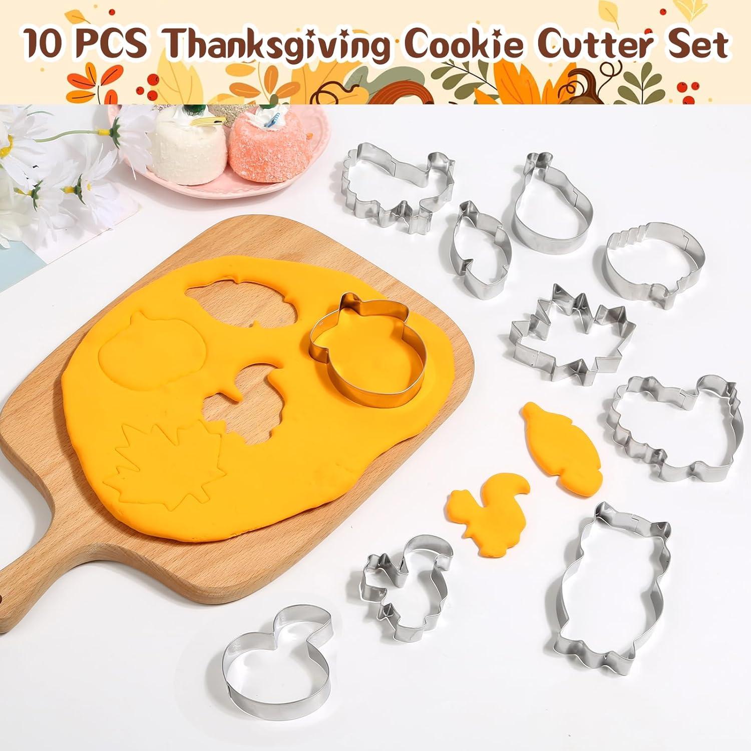 Cortadores de Galletas de Otoño Lezmarket - 10 Piezas Acero Inoxidable