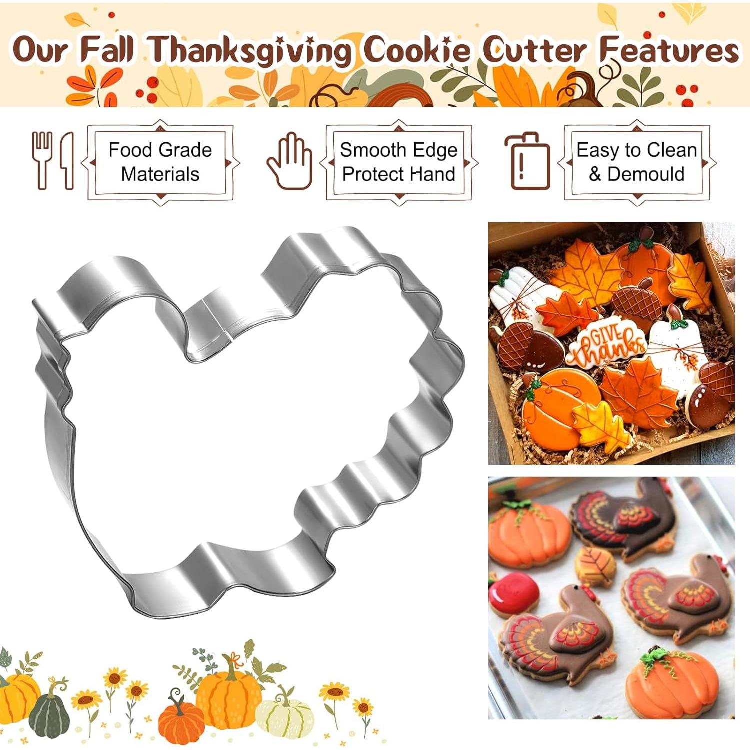 Cortadores de Galletas de Otoño Lezmarket - 10 Piezas Acero Inoxidable