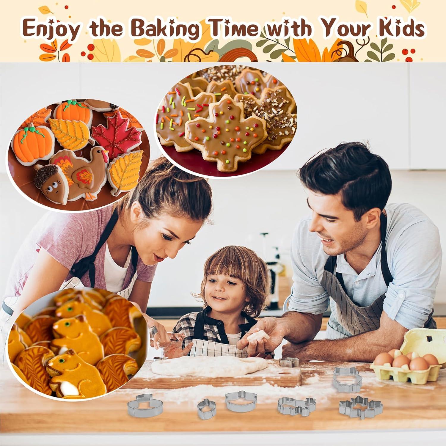 Cortadores de Galletas de Otoño Lezmarket - 10 Piezas Acero Inoxidable