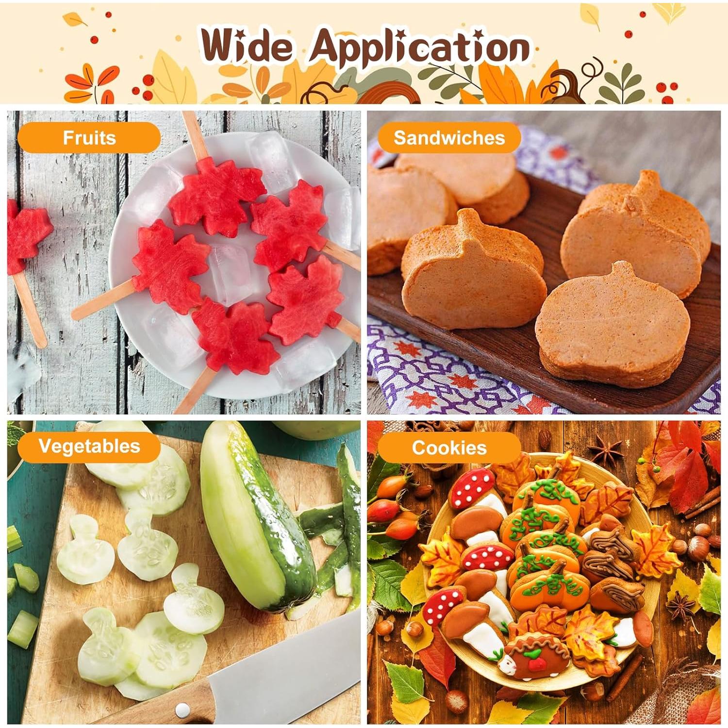 Cortadores de Galletas de Otoño Lezmarket - 10 Piezas Acero Inoxidable