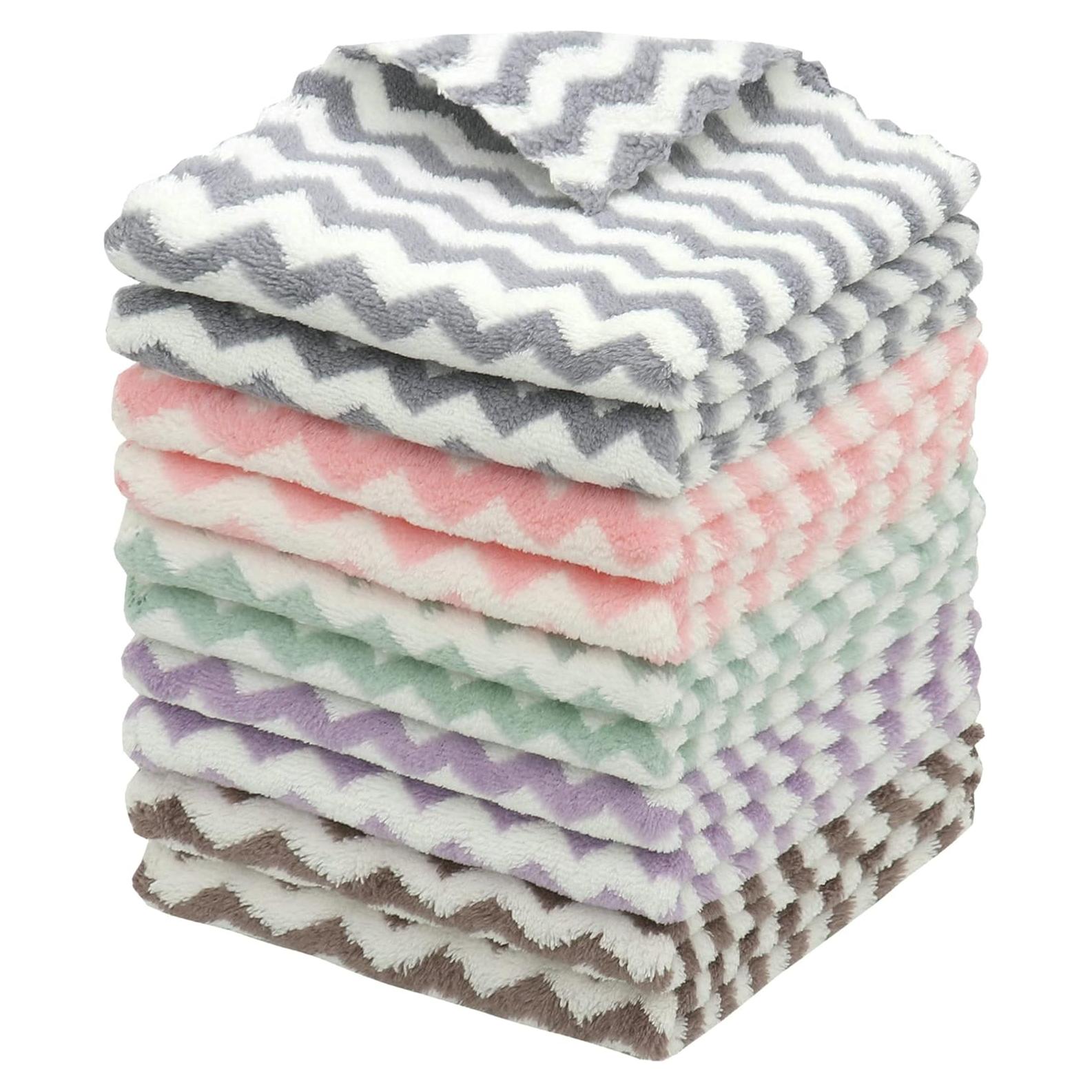 Paños de limpieza de microfibra HFGBLG, 10 unidades, 30x30 cm