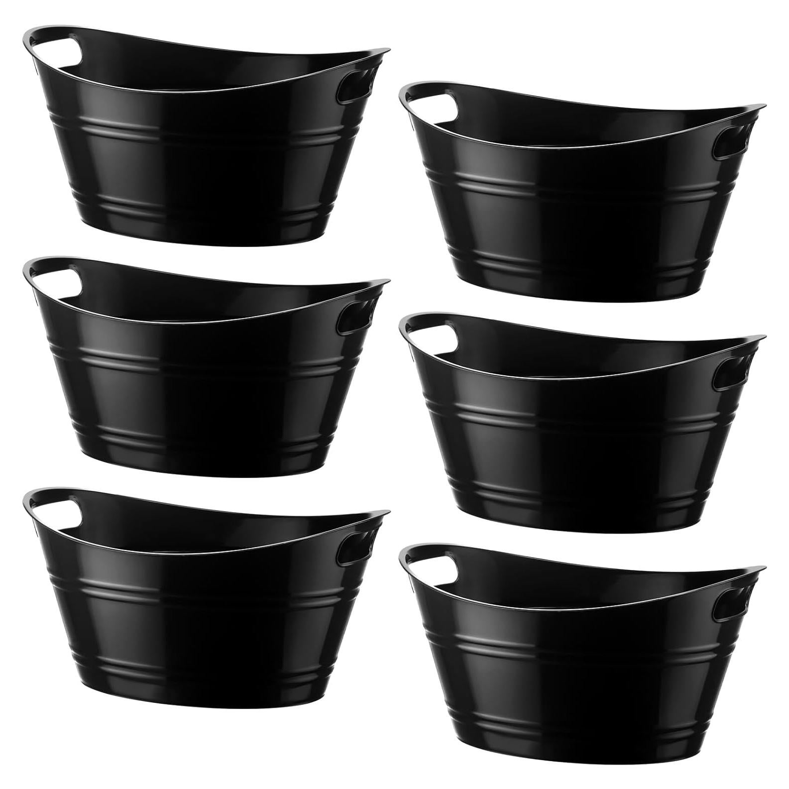 Cubos de Hielo Patelai 6 Pcs Plástico 4.5L Negro