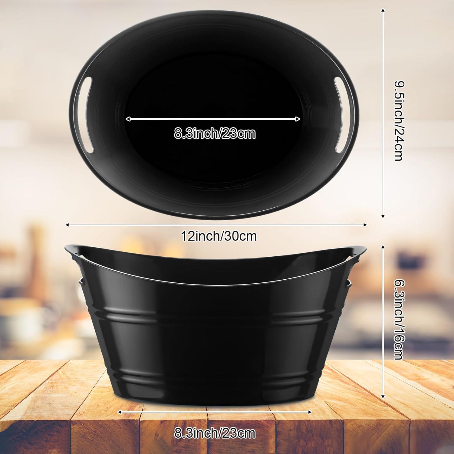 Cubos de Hielo Patelai 6 Pcs Plástico 4.5L Negro