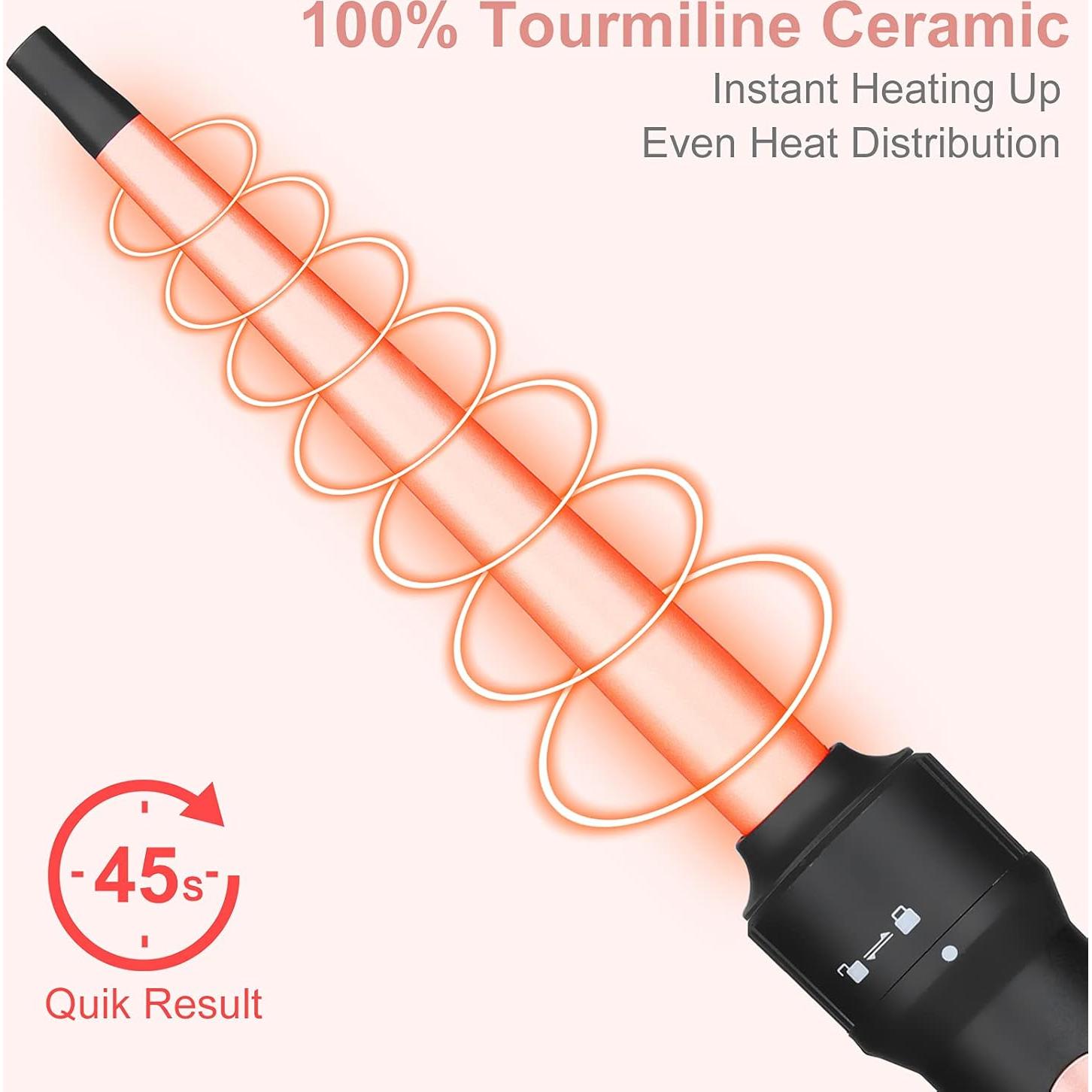 Plancha de Rizar 5 en 1 EMOCCI PRO Barril Cerámico 3 Tamaños