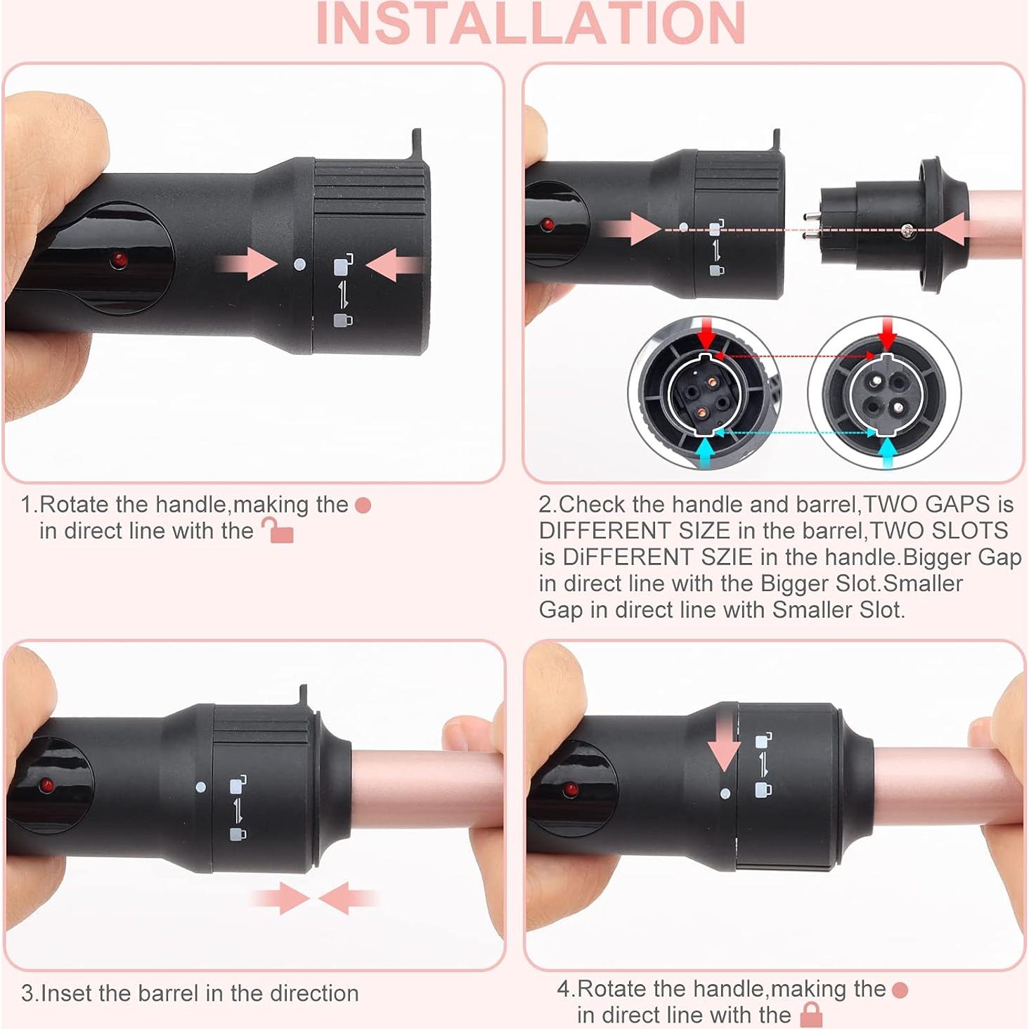 Plancha de Rizar 5 en 1 EMOCCI PRO Barril Cerámico 3 Tamaños
