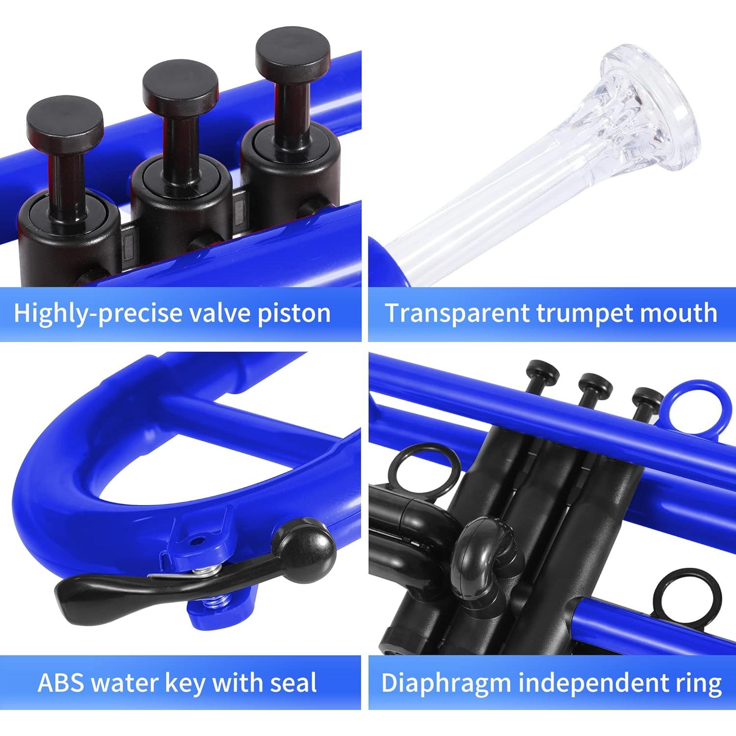 Trompeta Bb PAMPET Profesional Estándar para Estudiantes Azul