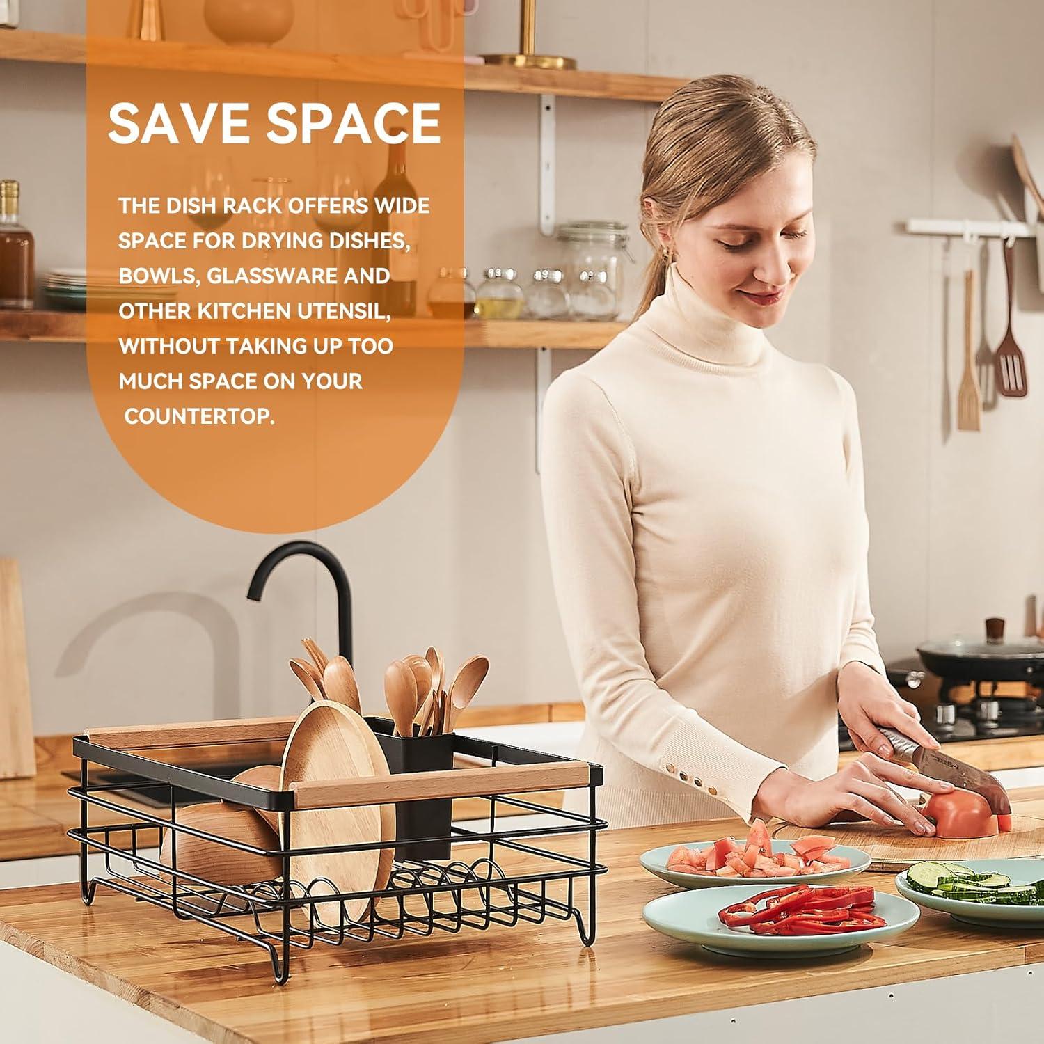 Escurridor de Platos BRIAN & DANY Acero Inoxidable Negro 42x30cm