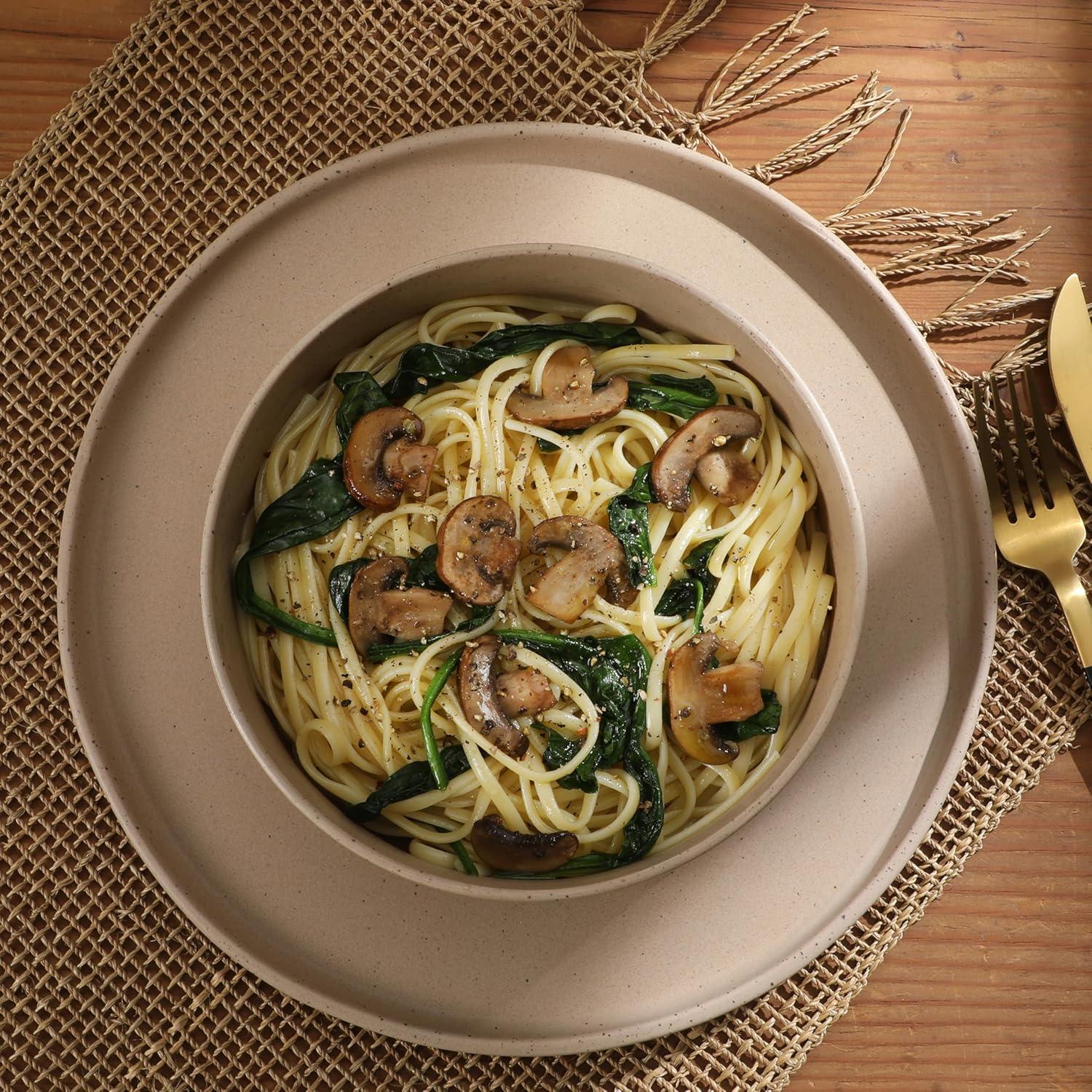 Vajilla Porcelana Gibson Elite Tatum 16 Piezas Rosa Taupe