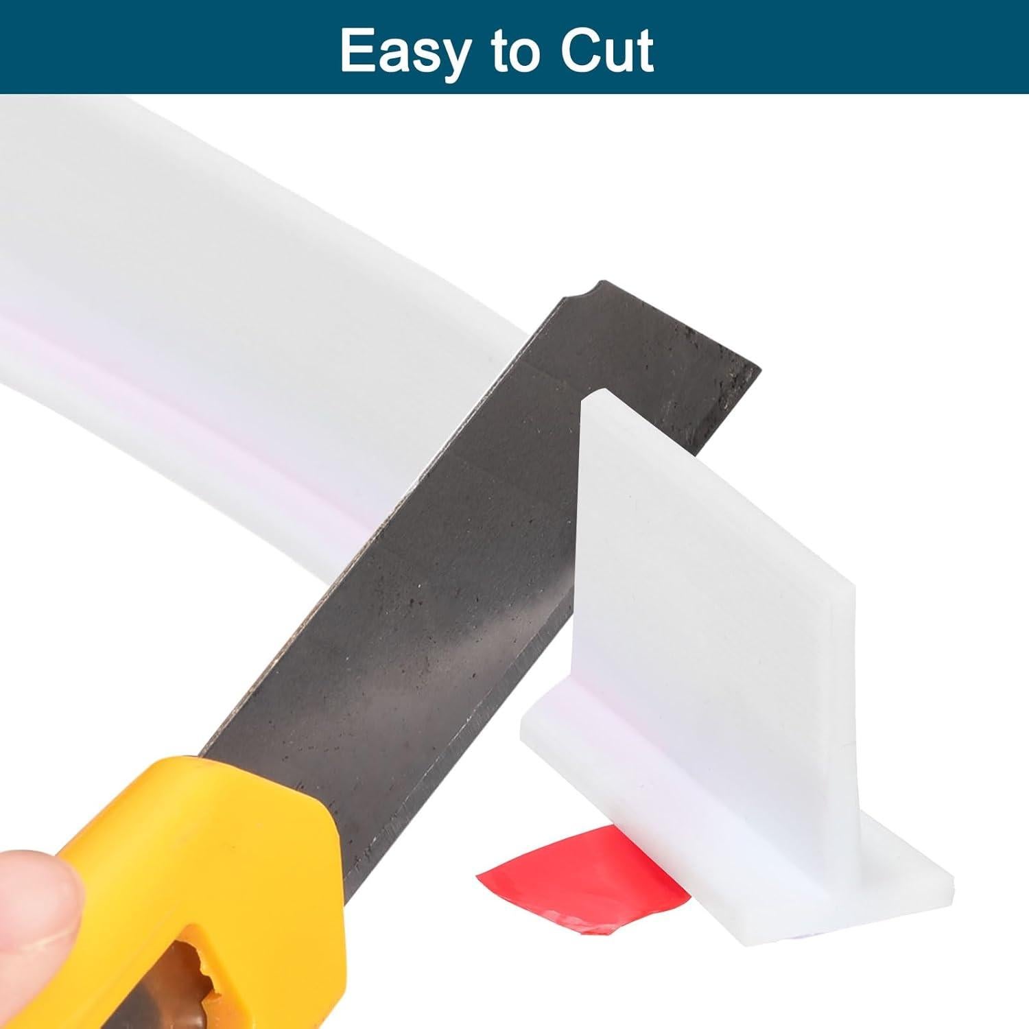 Barrera de Ducha Plegable uxcell 99 cm Silicona Blanca