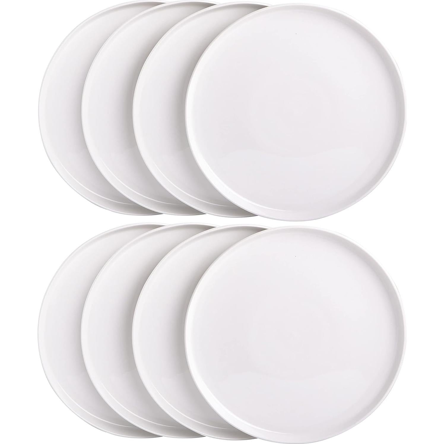 Juego de Platos de Cena Gibson Home Oslo 8 Piezas Blanco