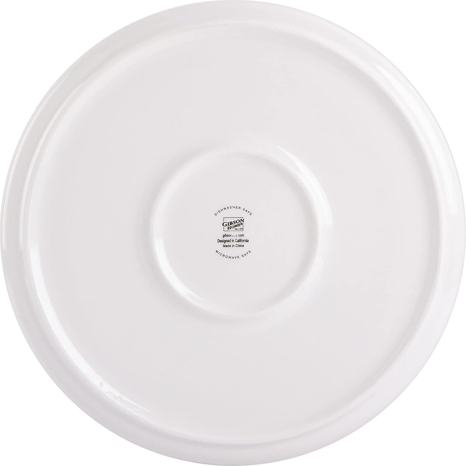 Juego de Platos de Cena Gibson Home Oslo 8 Piezas Blanco