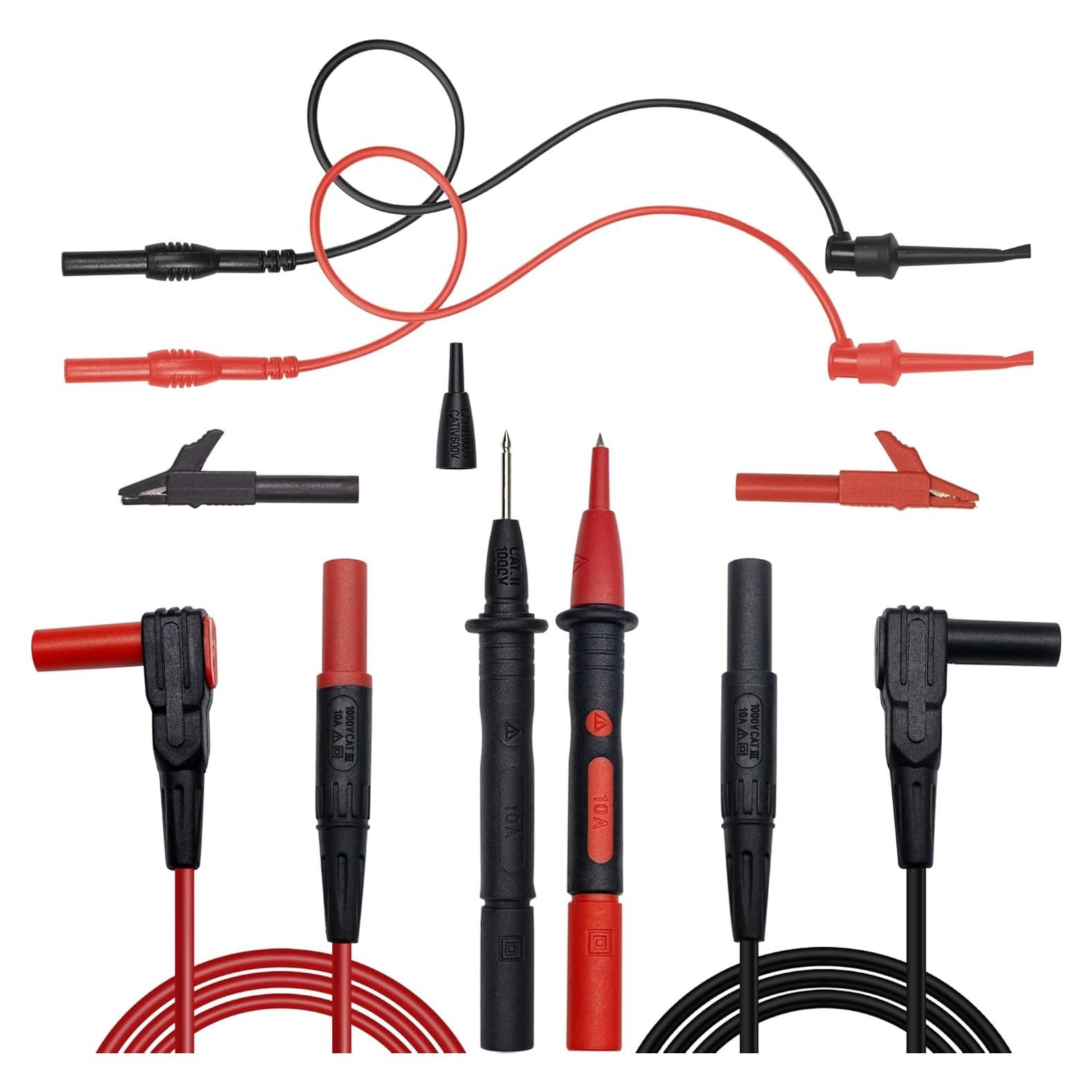 Kit de Cables de Prueba de Multímetro BOCEUC 223 - Silicona, 10A