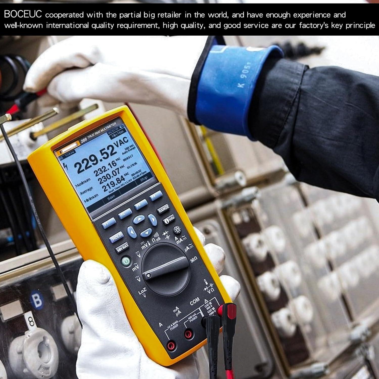 Kit de Cables de Prueba de Multímetro BOCEUC 223 - Silicona, 10A