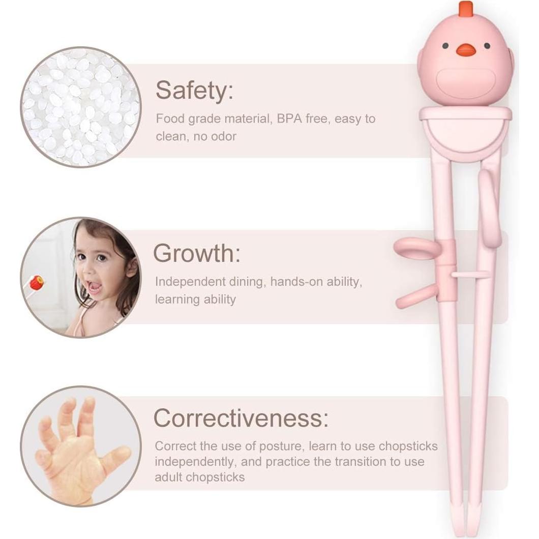 Juego de Palillos de Entrenamiento Mannice Rosa - 4 Piezas