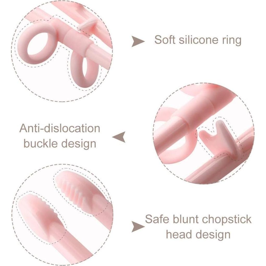 Juego de Palillos de Entrenamiento Mannice Rosa - 4 Piezas