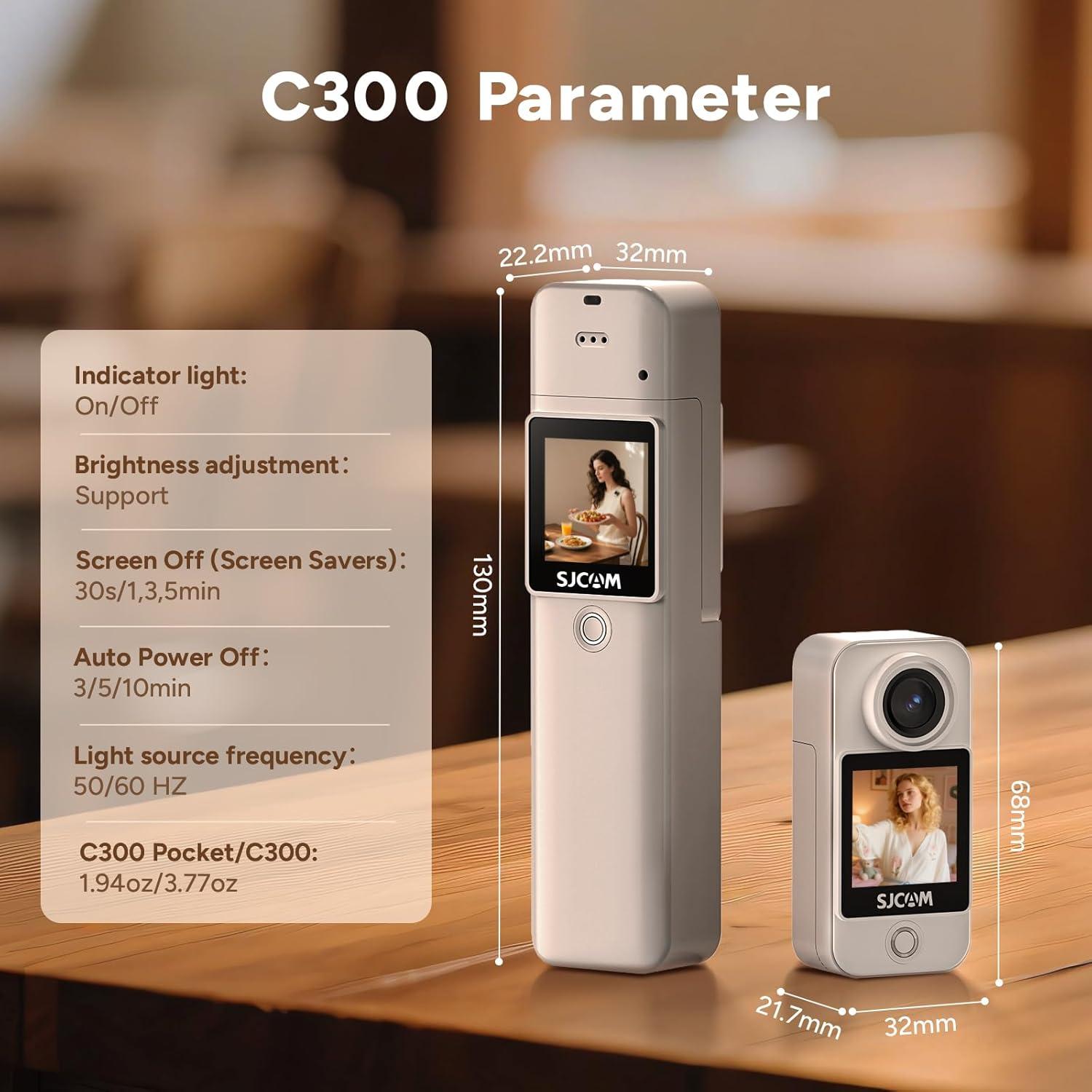 Cámara de acción SJCAM C300 4K, 20MP, resistente al agua