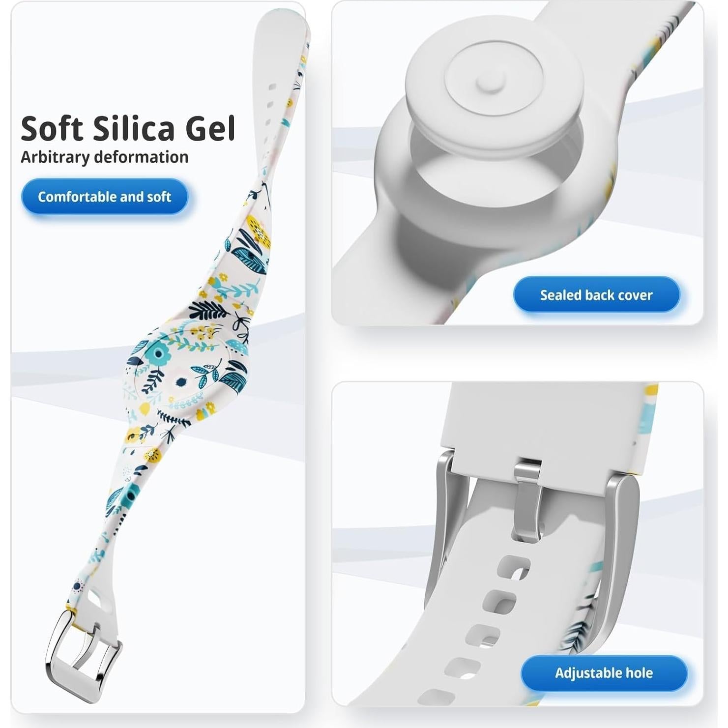 Pulsera para AirTag Foweroty Niños A Prueba de Agua Color Hojas