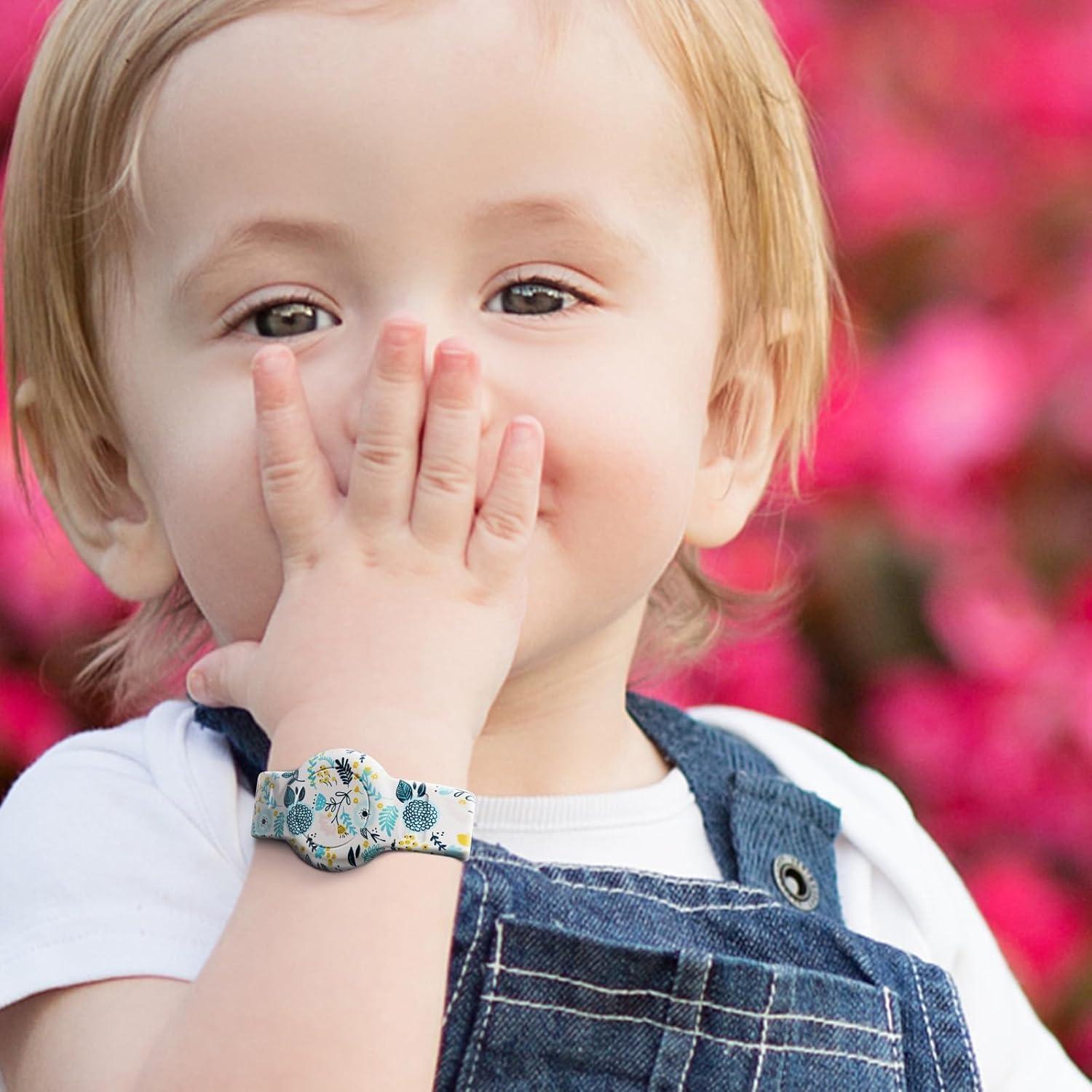 Pulsera para AirTag Foweroty Niños A Prueba de Agua Color Hojas