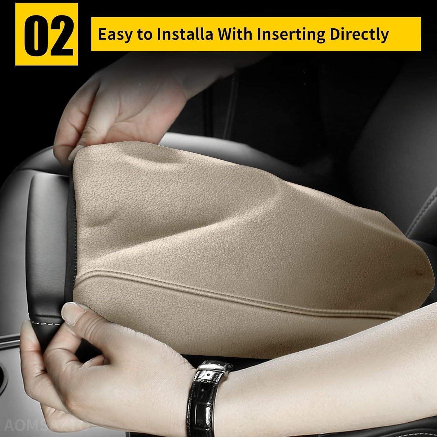 Cubierta de Reposabrazos AOMSAZTO Beige para Toyota RAV4 2013-2018