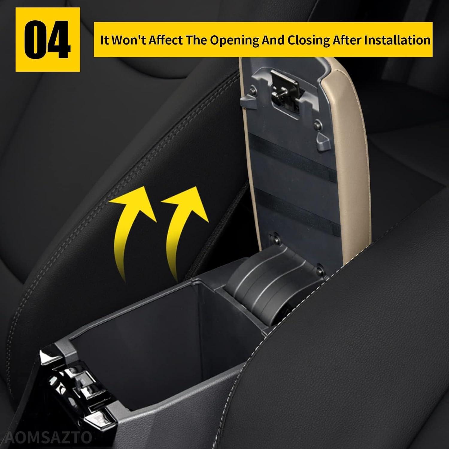 Cubierta de Reposabrazos AOMSAZTO Beige para Toyota RAV4 2013-2018