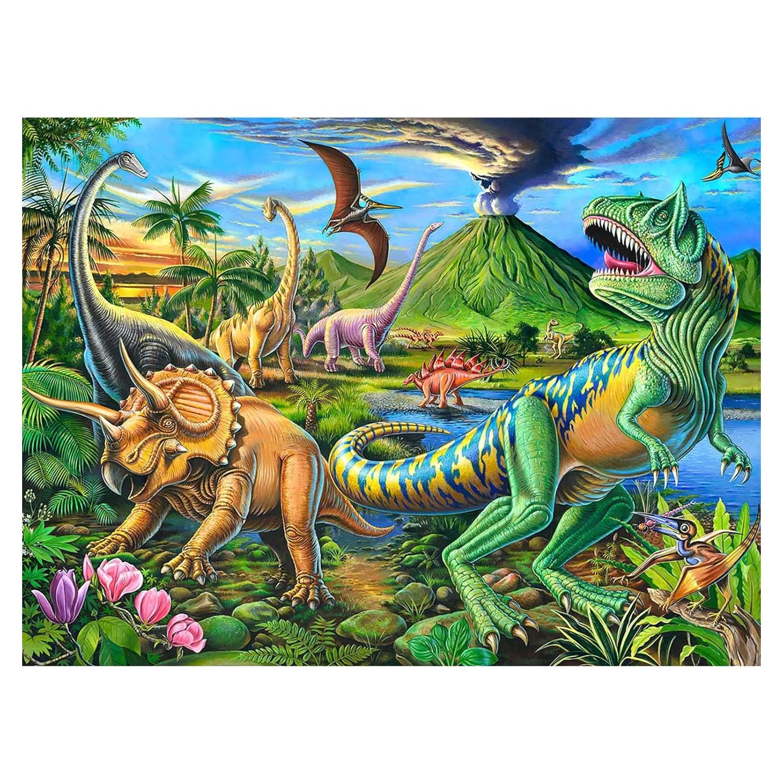 Rompecabezas Dinosaurio 100 Piezas RANSUNN 38.1x25.4 cm